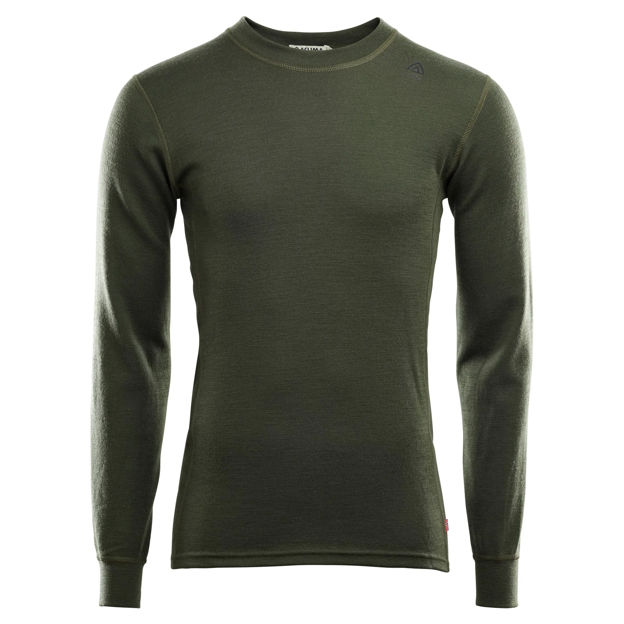 Aclima Men&#x27;s WarmWool Crew Neck Olive Night | Buy Aclima Men&#x27;s WarmWool Crew Neck Olive Night here | Outnorth