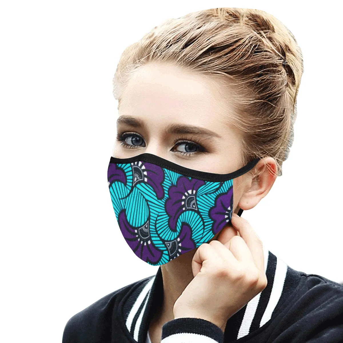 AFRIKA FLOWER Mouth Mask in One Piece (2 Filters Included)