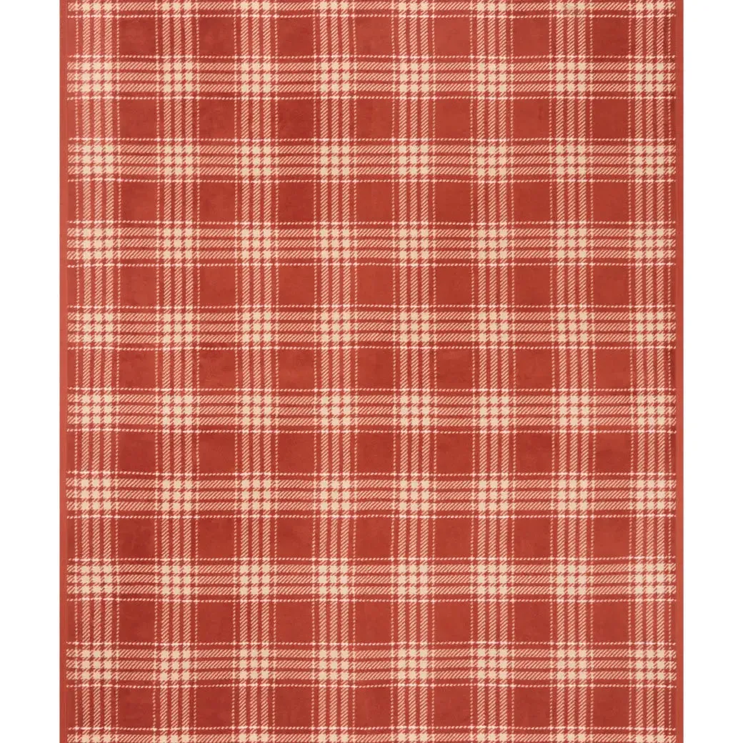 Autumn Plaid Desert Red Blanket
