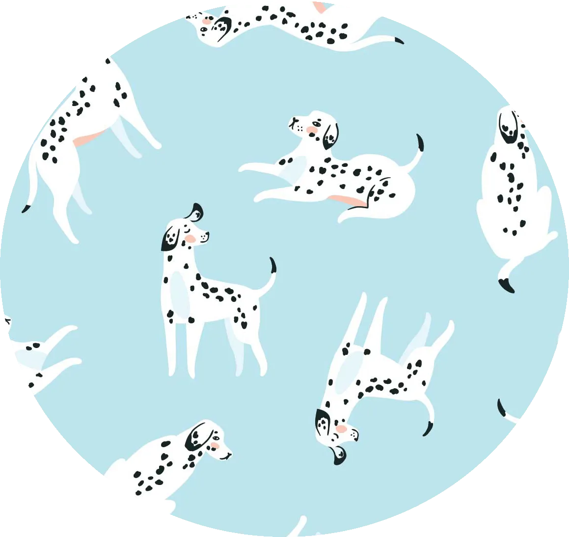Beautifully Bold Blue Dalmatians - Bamboo Short Sleeve Short Lounge Set