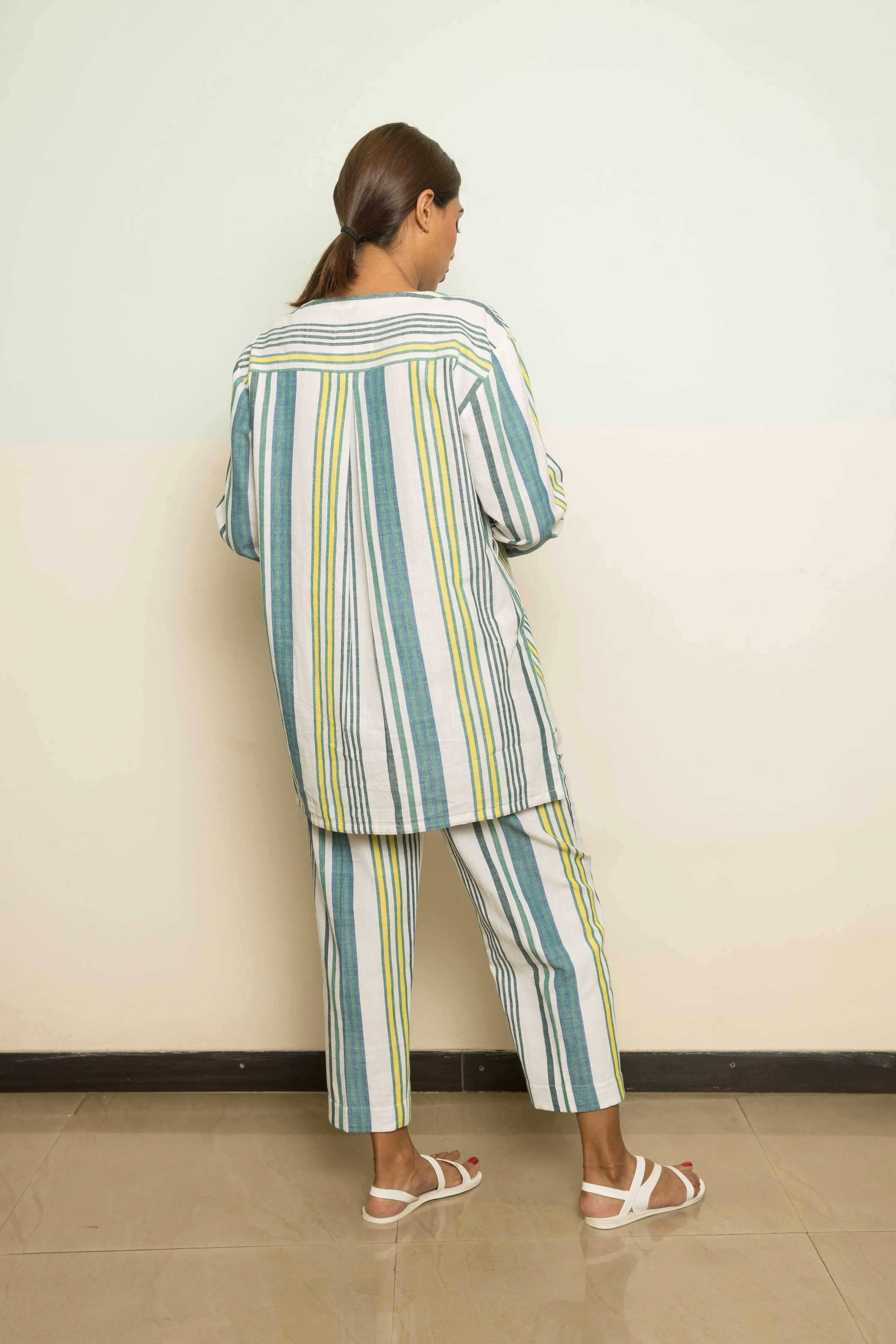 Blue Cotton Casual Co-ord