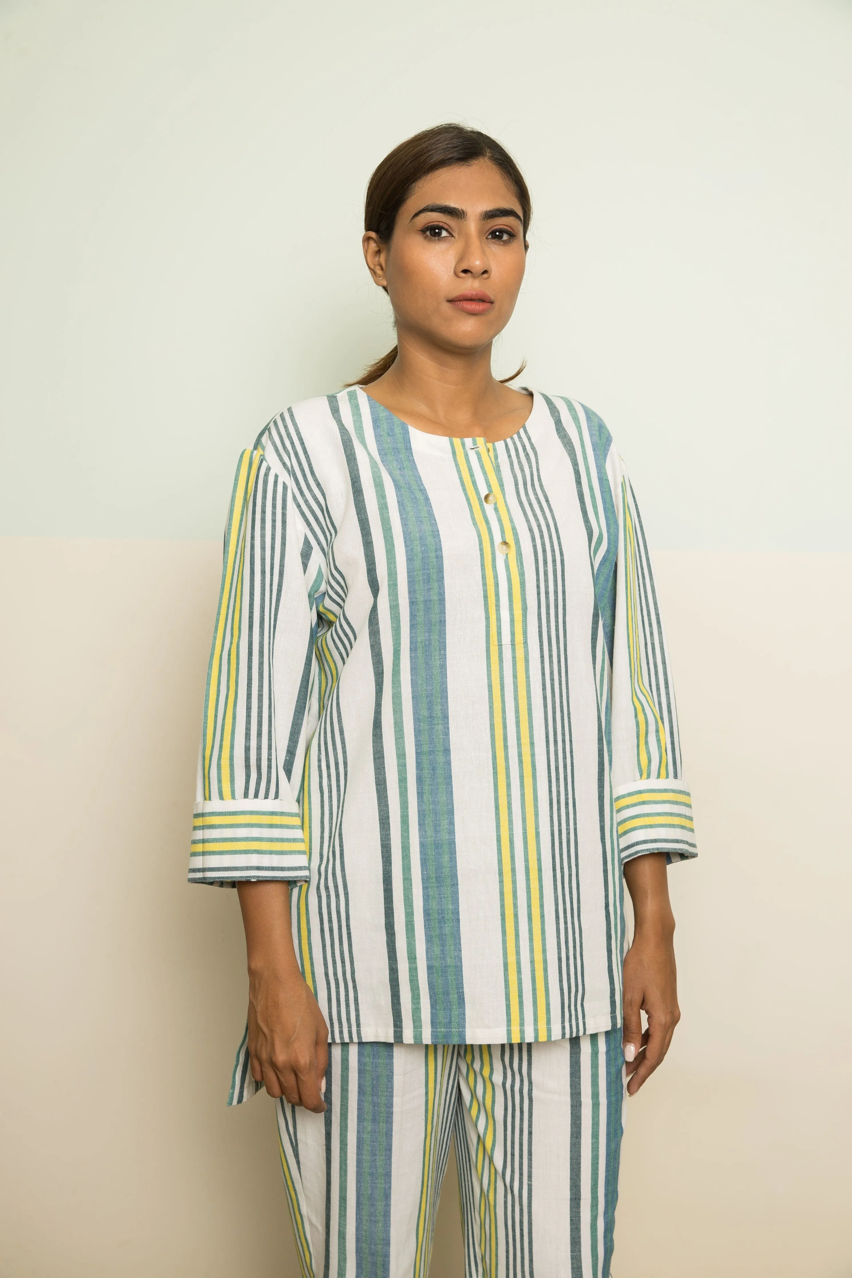 Blue Cotton Casual Co-ord