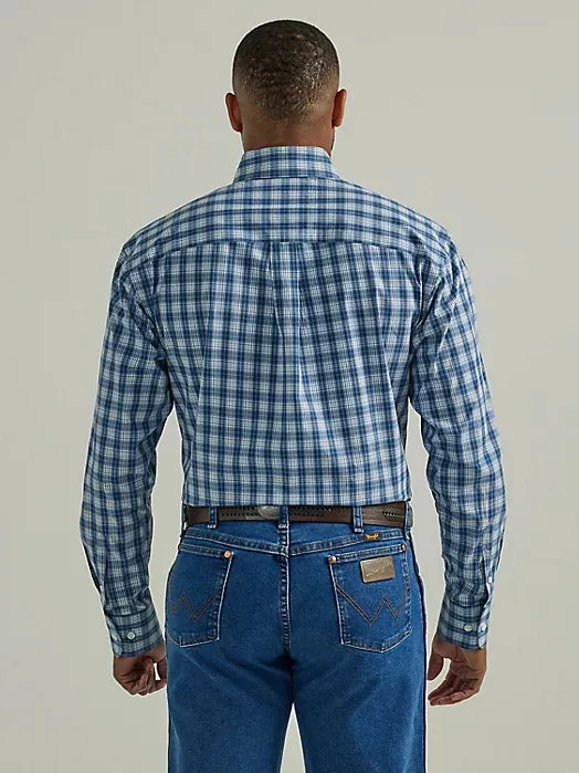 Blue George Strait Button Up