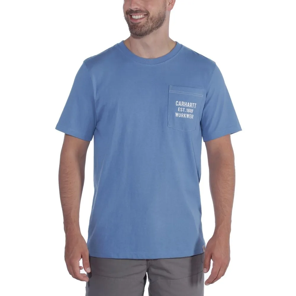 Carhartt&#x20;104363&#x20;Graphic&#x20;Pocket&#x20;T-Shirt&#x20;-&#x20;French&#x20;Blue