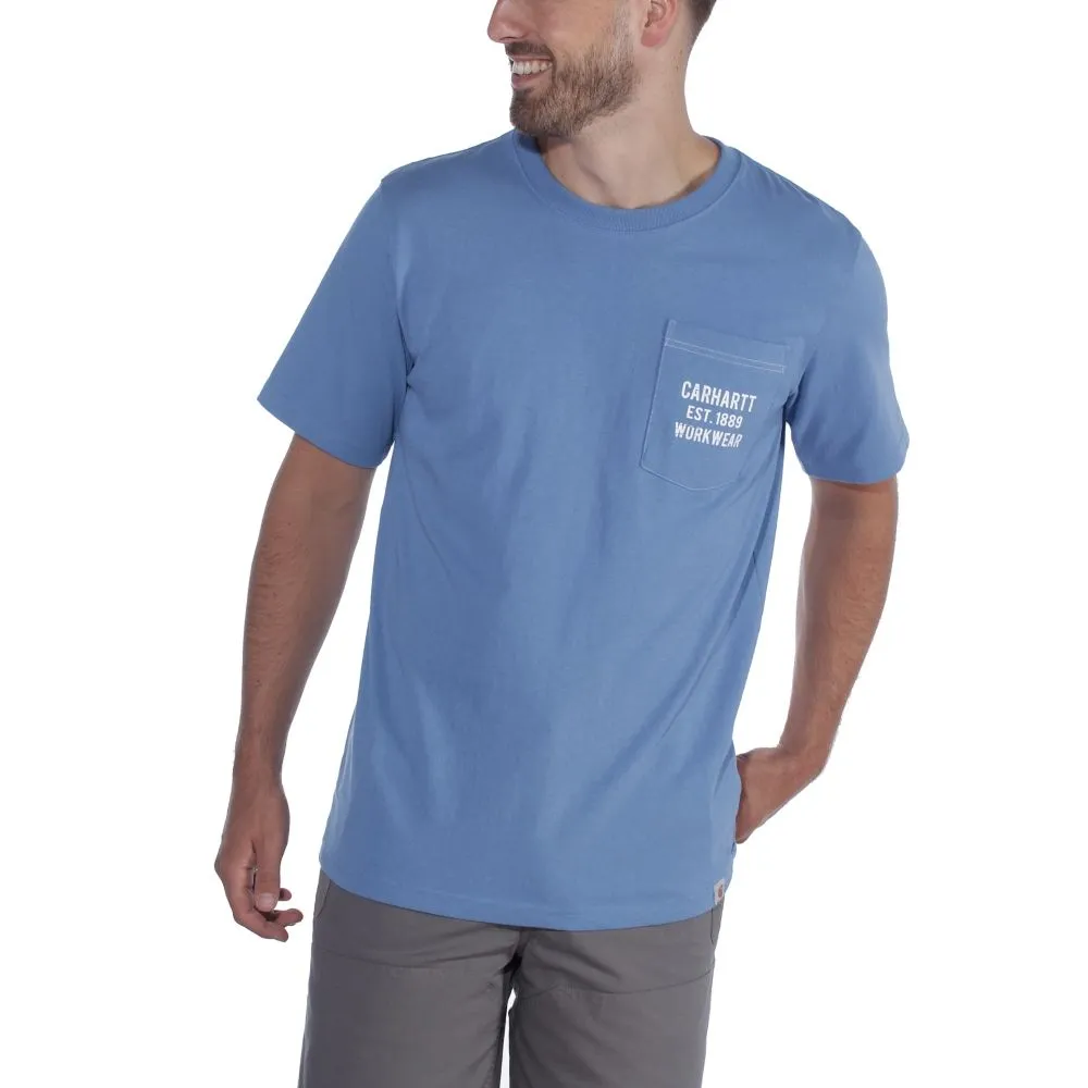 Carhartt&#x20;104363&#x20;Graphic&#x20;Pocket&#x20;T-Shirt&#x20;-&#x20;French&#x20;Blue