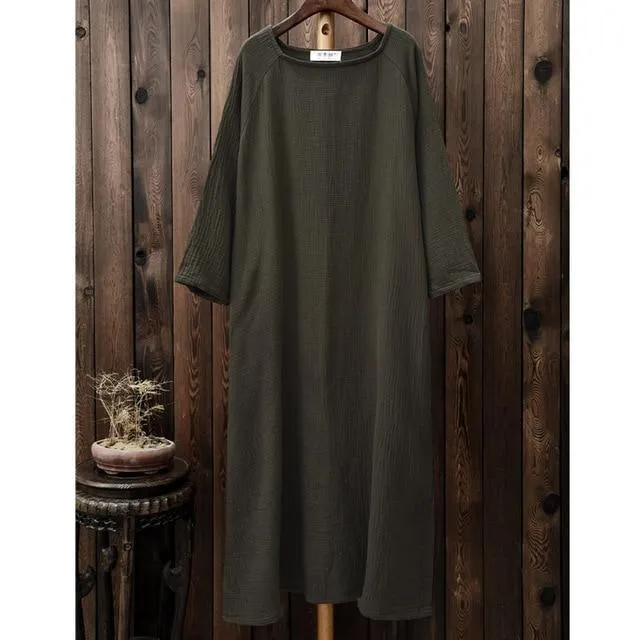 Casual Cotton Maxi Dress  | Zen