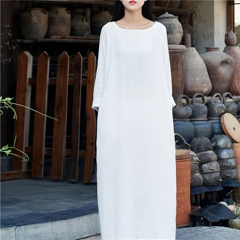 Casual Cotton Maxi Dress  | Zen