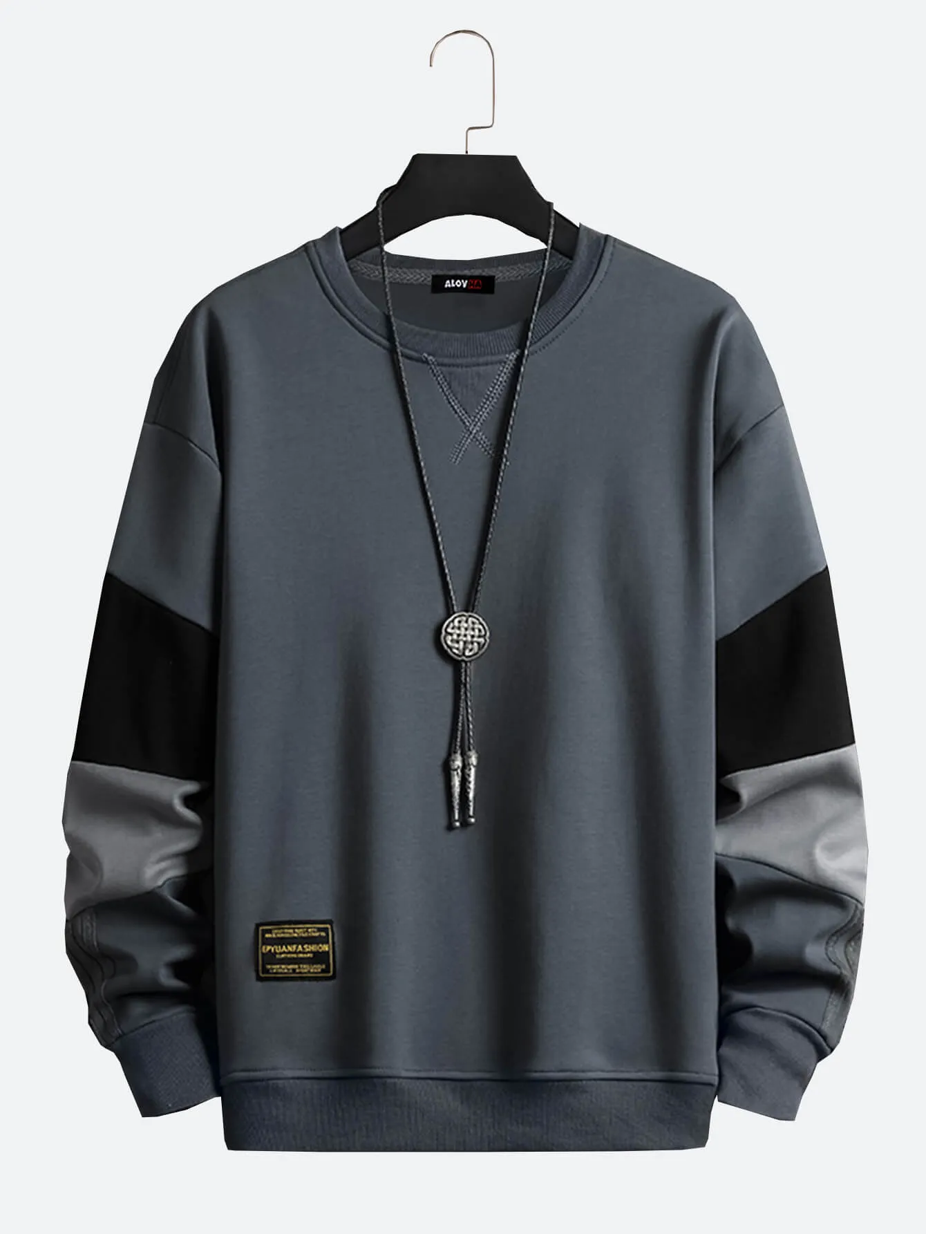 Casual Cotton Panel Hip Hop Street Sweatshirt