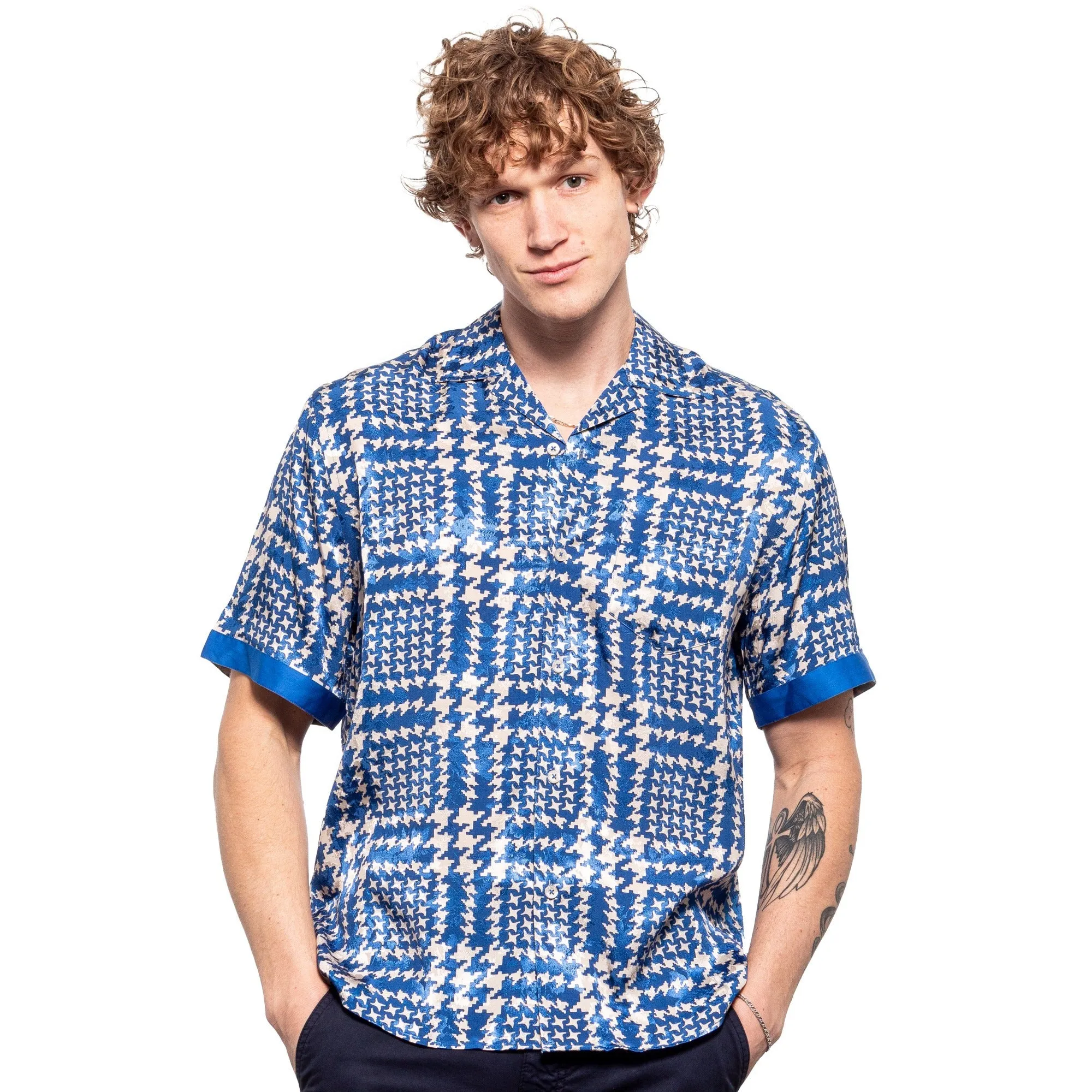 Contraband Relaxed Fit Short Sleeve Shirt - Blue