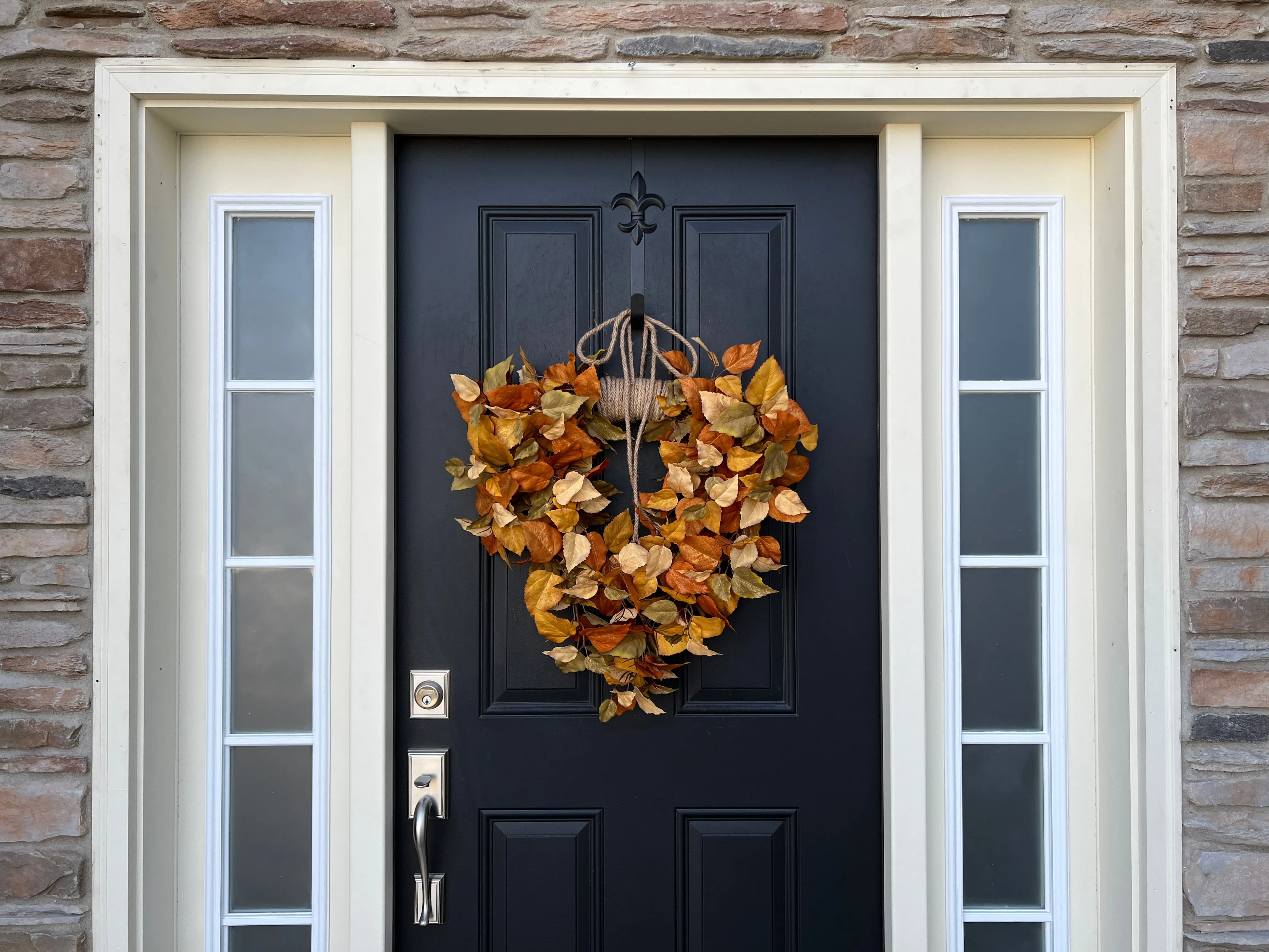 Falling Leaves Autumn Outdoor Wreath