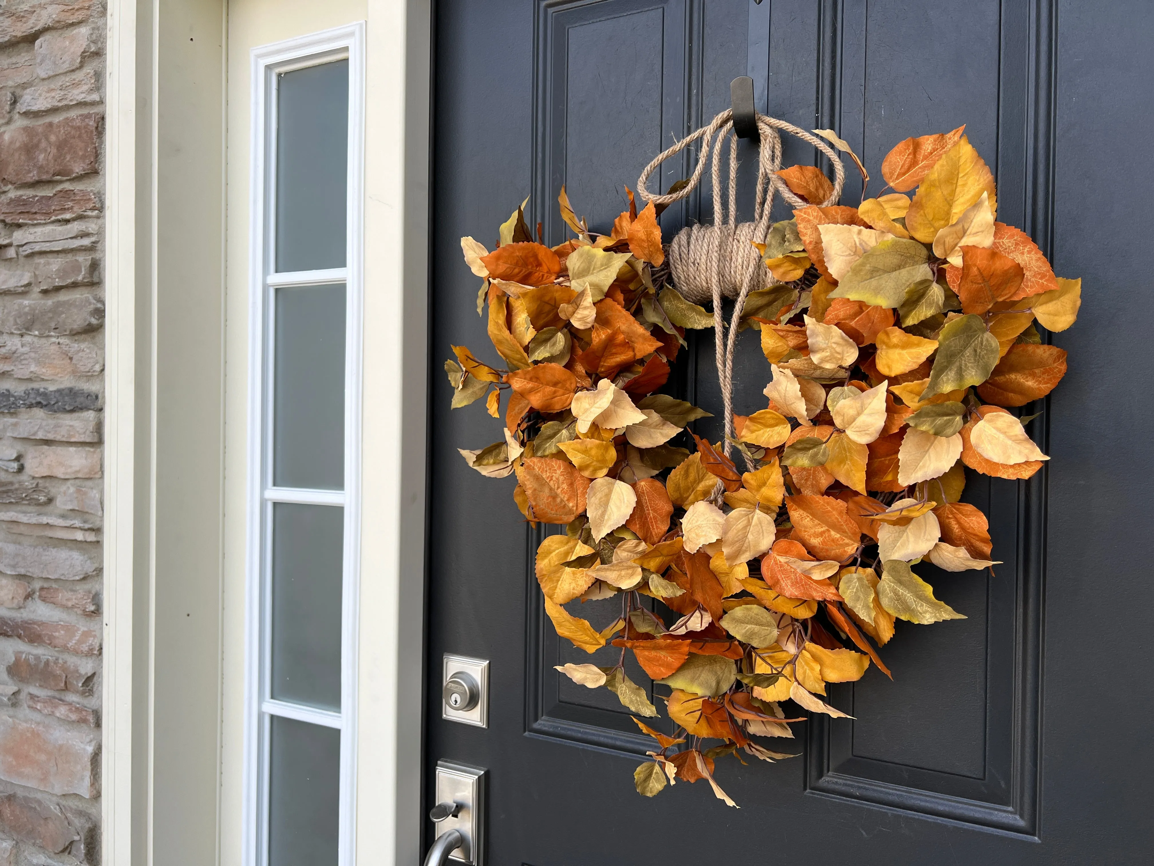 Falling Leaves Autumn Outdoor Wreath