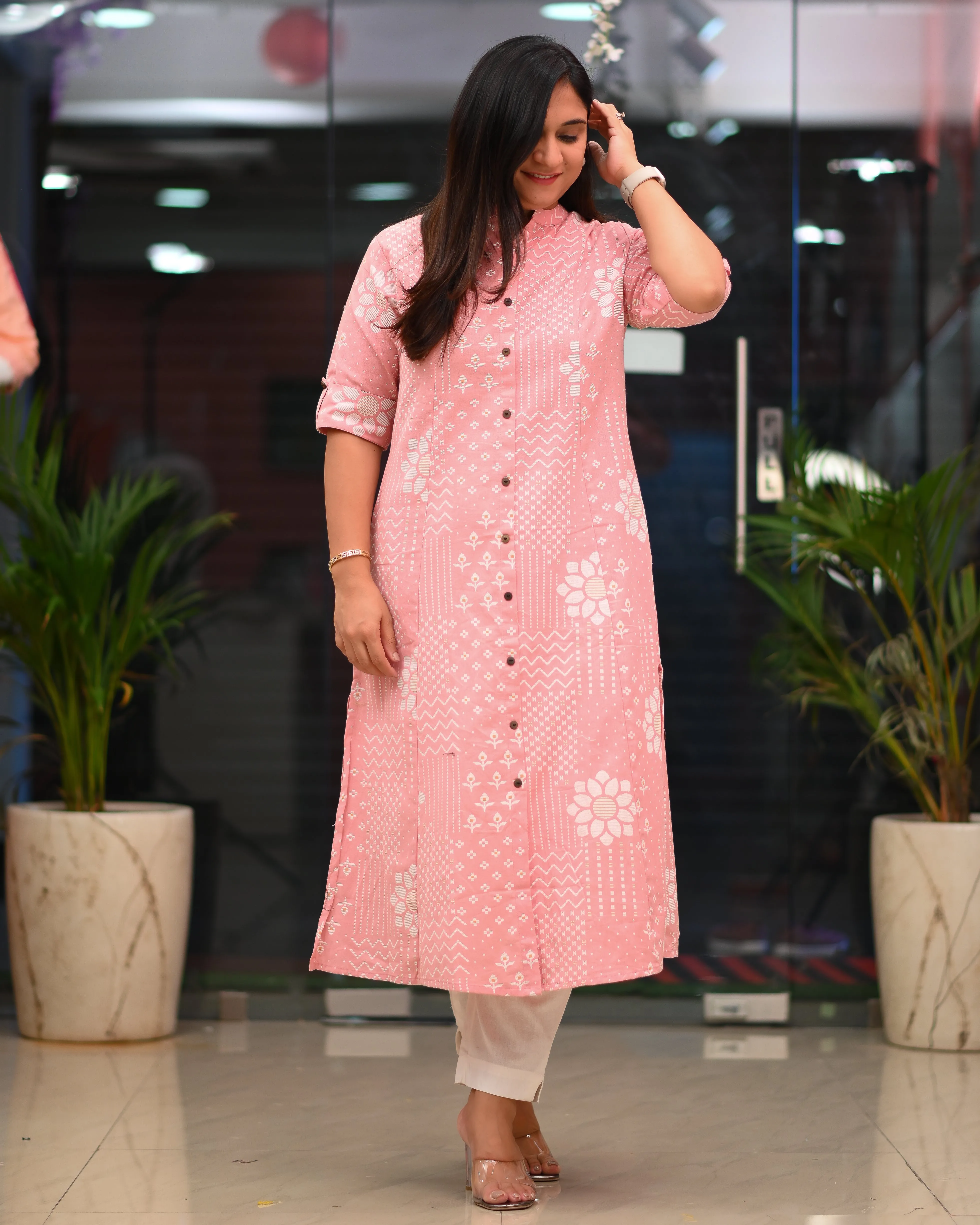 Jinu Cotton Casual A-Line Kurta