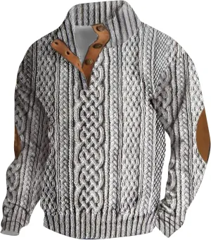LCMTWX Mens Vintage Sweatshirts Autumn Casual Long Sleeve Button Solid Color Long Sleeve T Vintage Stand Collar Long Big