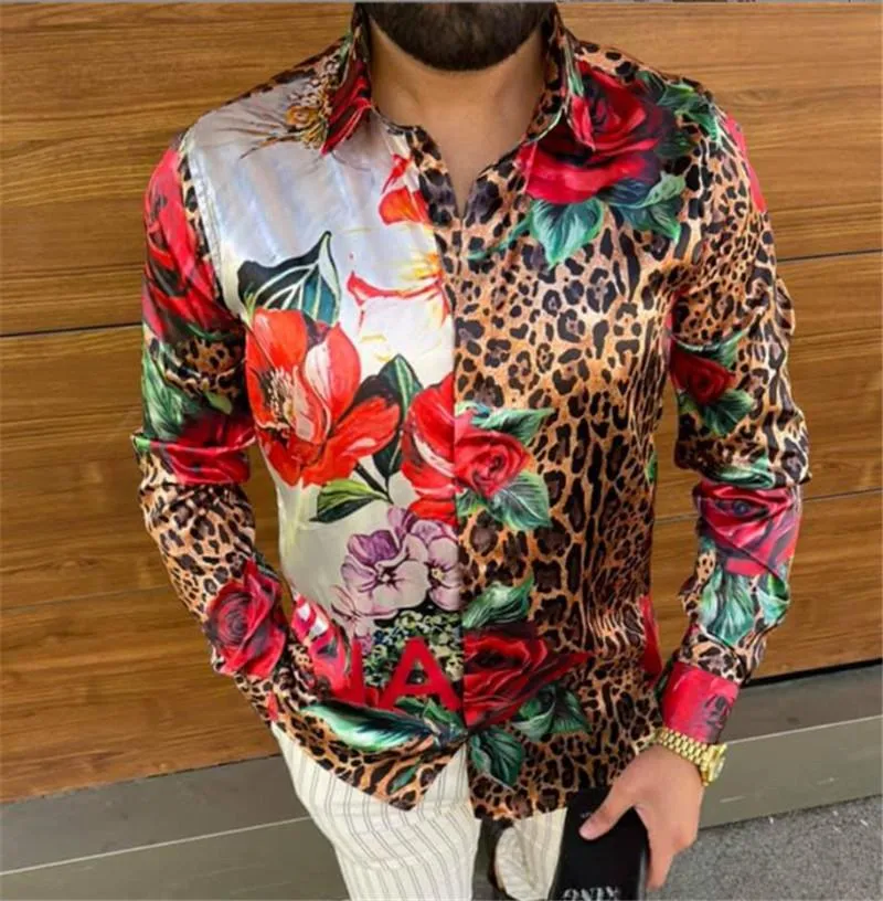Men's Cool and Comfortable Printed Long Sleeve Shirt 75728174L