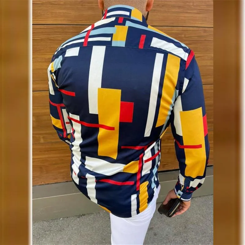 Men's Cool and Comfortable Printed Long Sleeve Shirt 75728174L