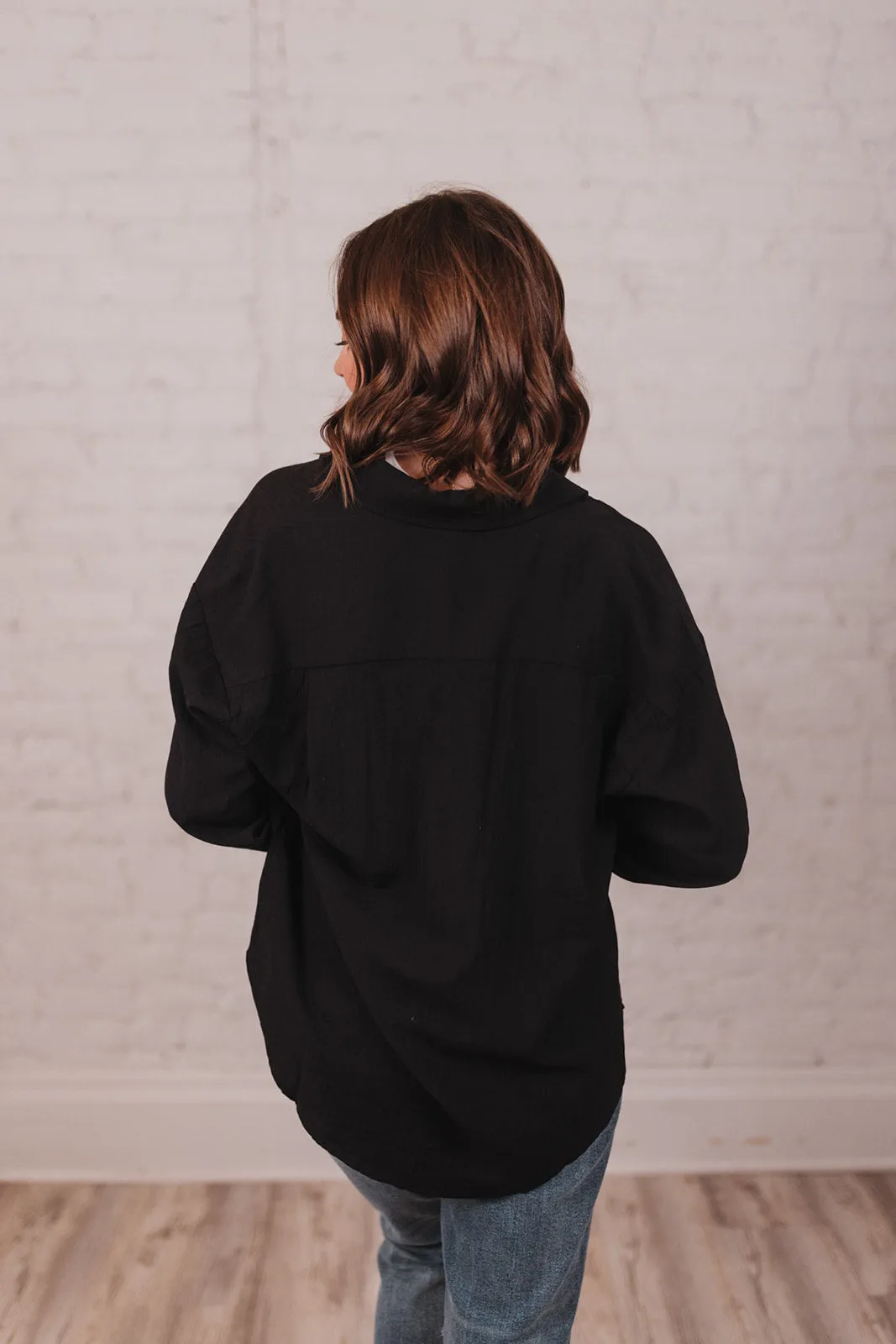 Might Be Dreaming Black Button Up Shirt