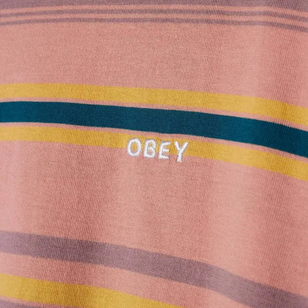 Obey Highland Long Sleeve T-Shirt - Pink