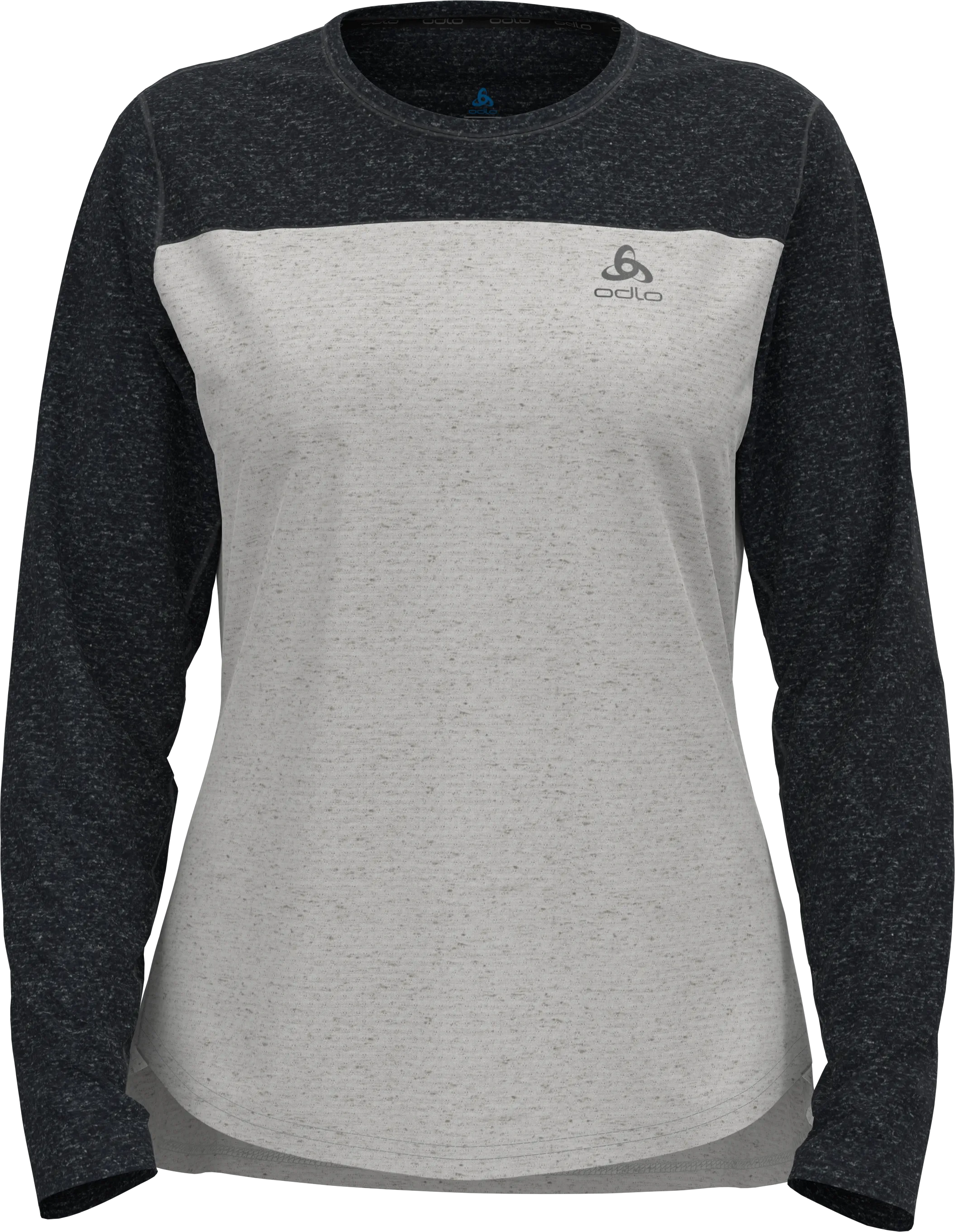Odlo Women&#x27;s T-shirt Crew Neck L/S X-Alp Linencool Grey Melange/Black Melange | Buy Odlo Women&#x27;s T-shirt Crew Neck L/S X-Alp Linencool Grey Melange/Black Melange here | Outnorth