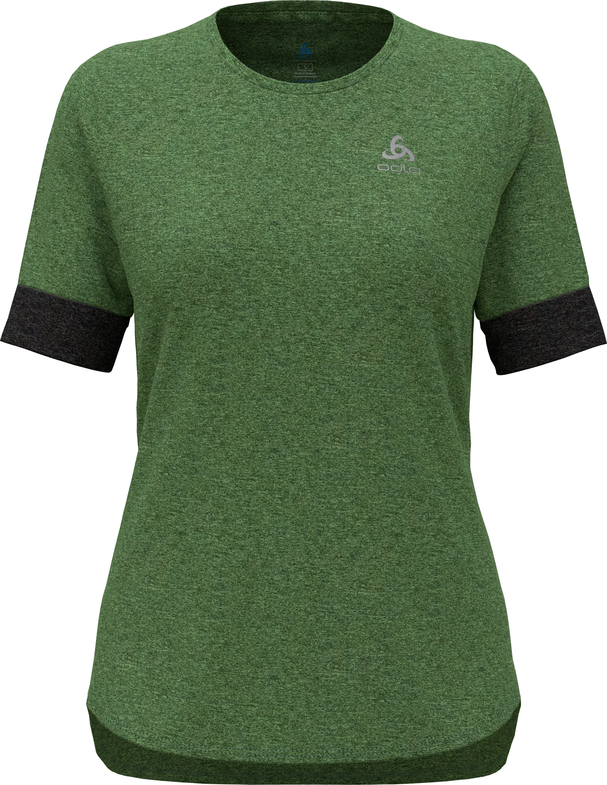 Odlo Women&#x27;s T-shirt Crew Neck S/S Ride 365 Loden Frost Melange/Black Melange | Buy Odlo Women&#x27;s T-shirt Crew Neck S/S Ride 365 Loden Frost Melange/Black Melange here | Outnorth