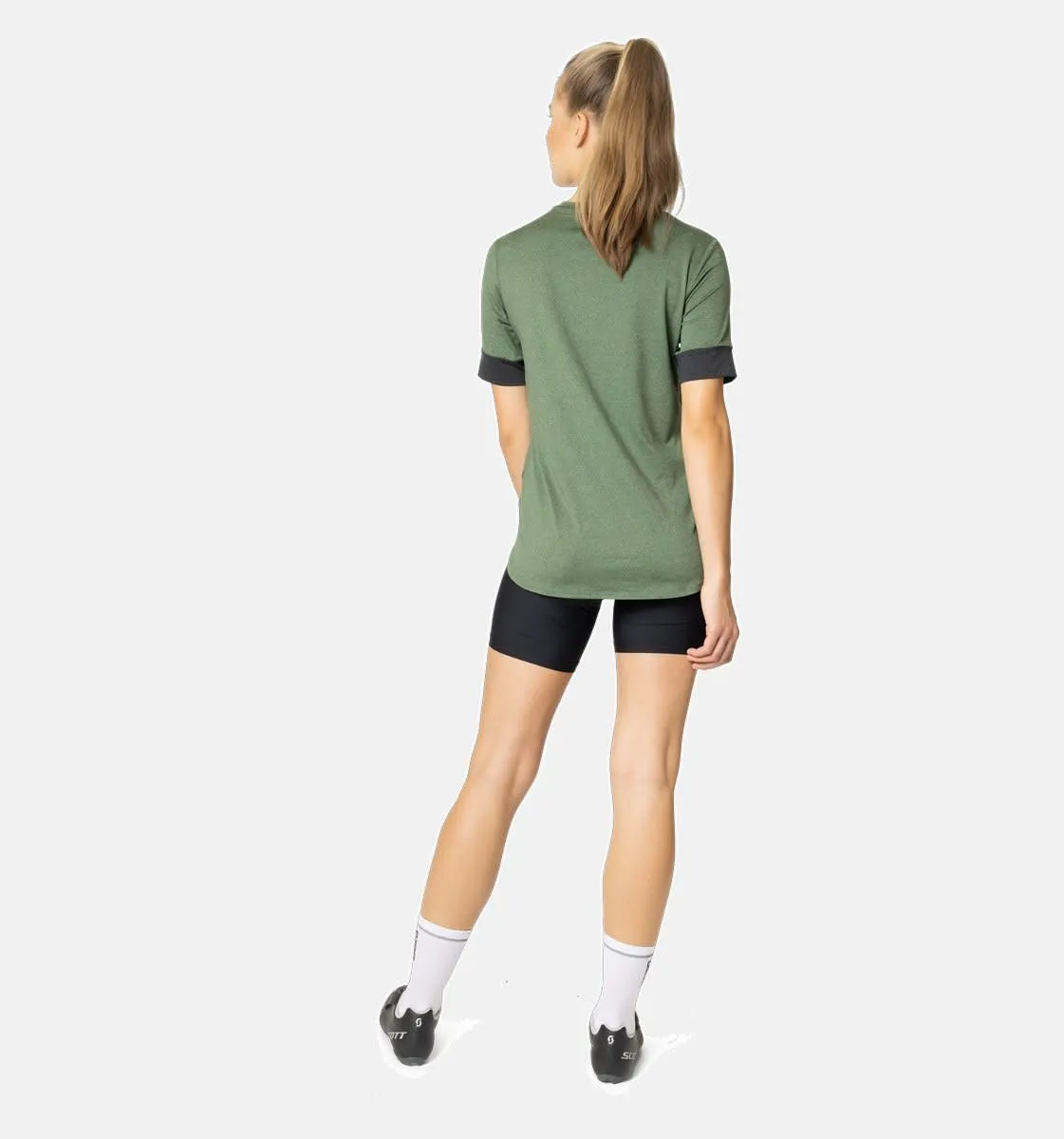 Odlo Women&#x27;s T-shirt Crew Neck S/S Ride 365 Loden Frost Melange/Black Melange | Buy Odlo Women&#x27;s T-shirt Crew Neck S/S Ride 365 Loden Frost Melange/Black Melange here | Outnorth