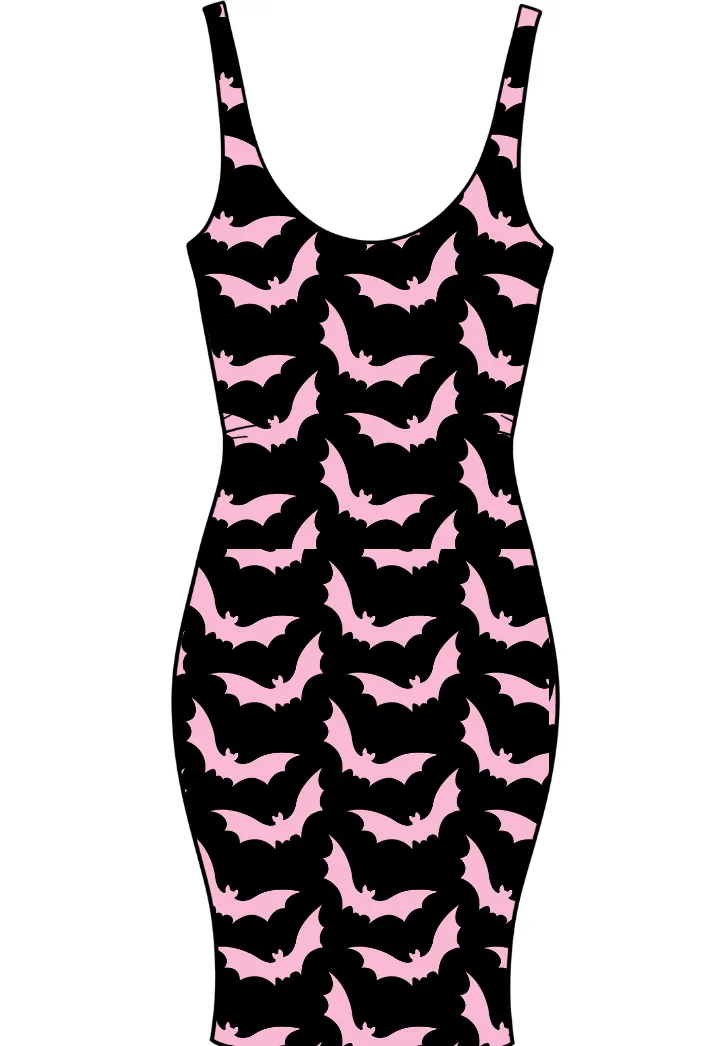 Pink Bats Adult Bodycon