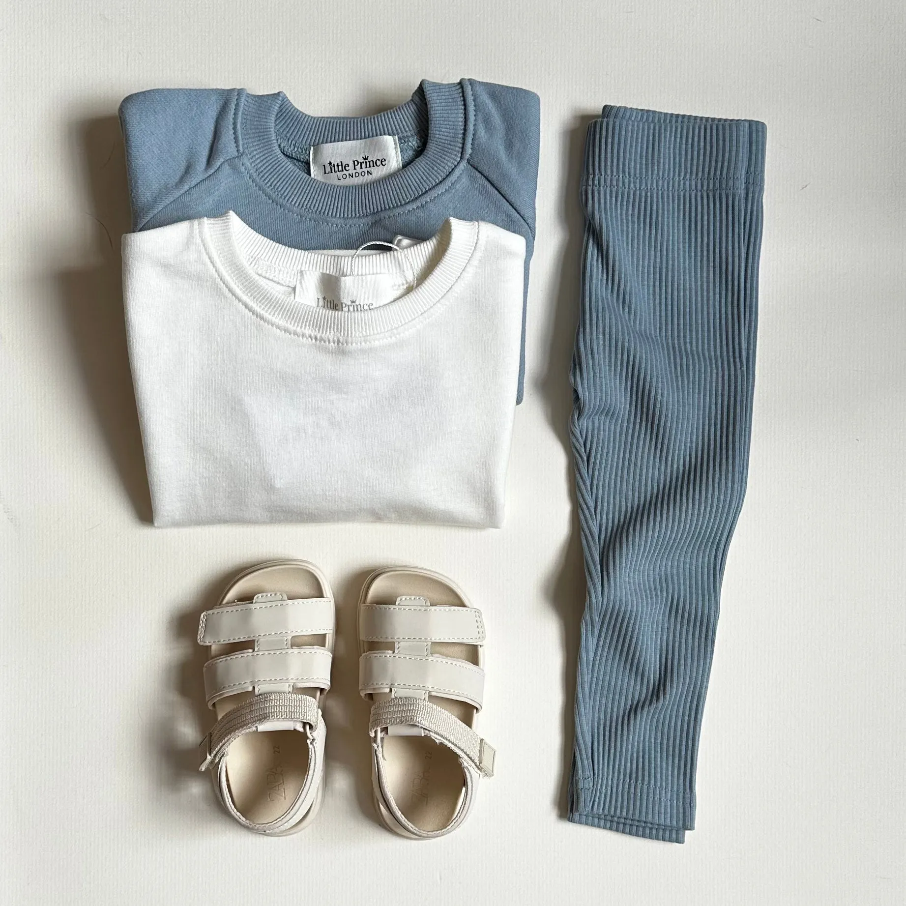 Ribbed Leggings - Cornflower Blue