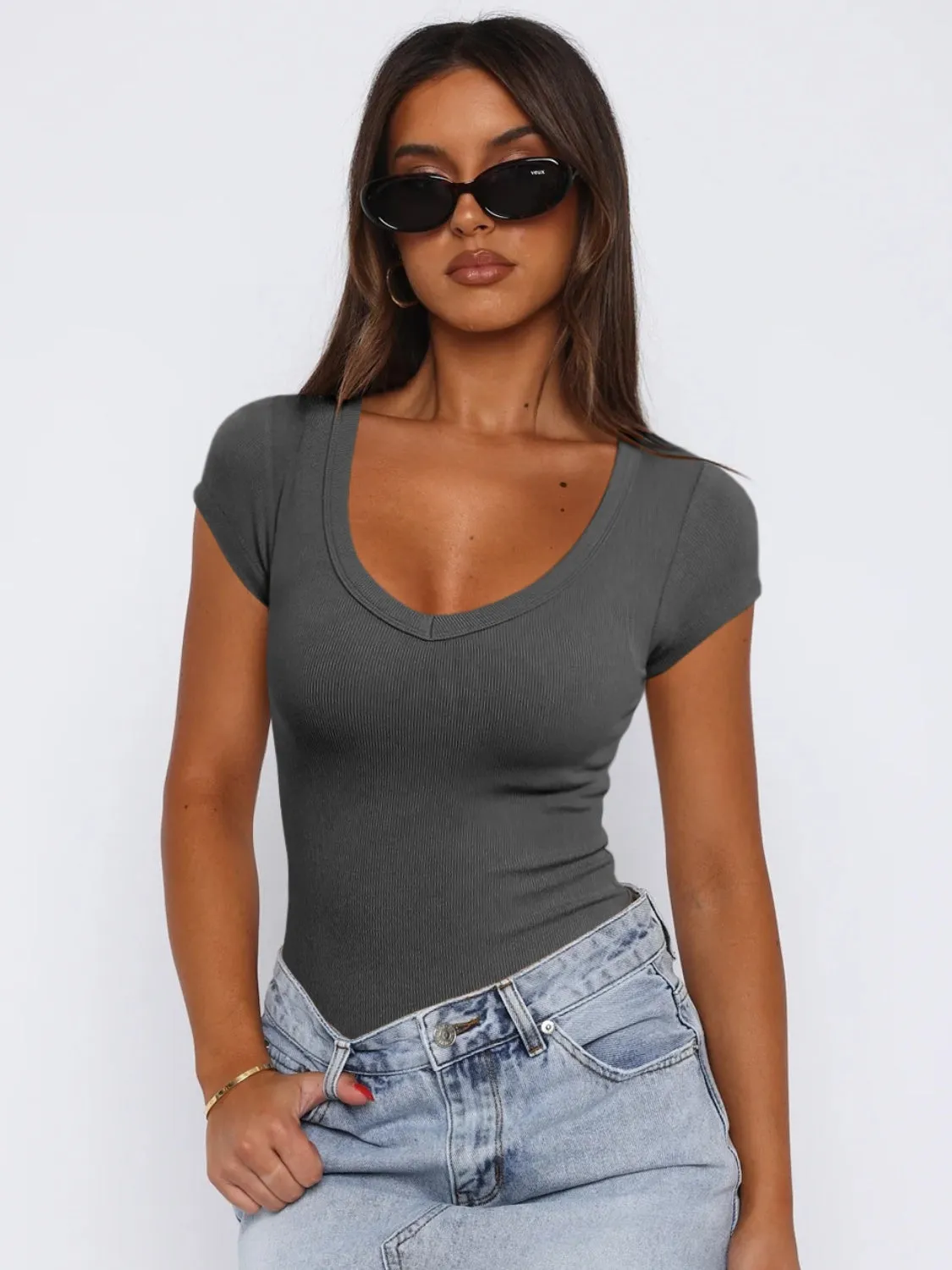 Scoop Neck Cap Sleeve T-Shirt - ONLINE ONLY - 7-10 DAY SHIPPING