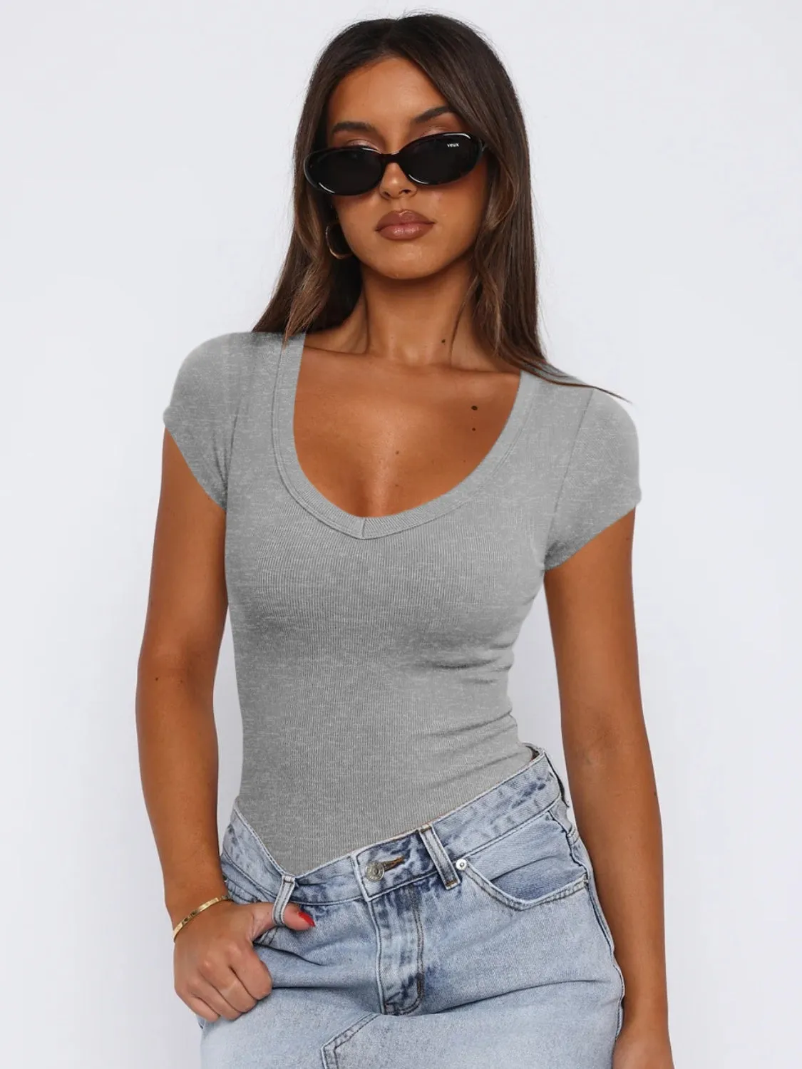 Scoop Neck Cap Sleeve T-Shirt - ONLINE ONLY - 7-10 DAY SHIPPING