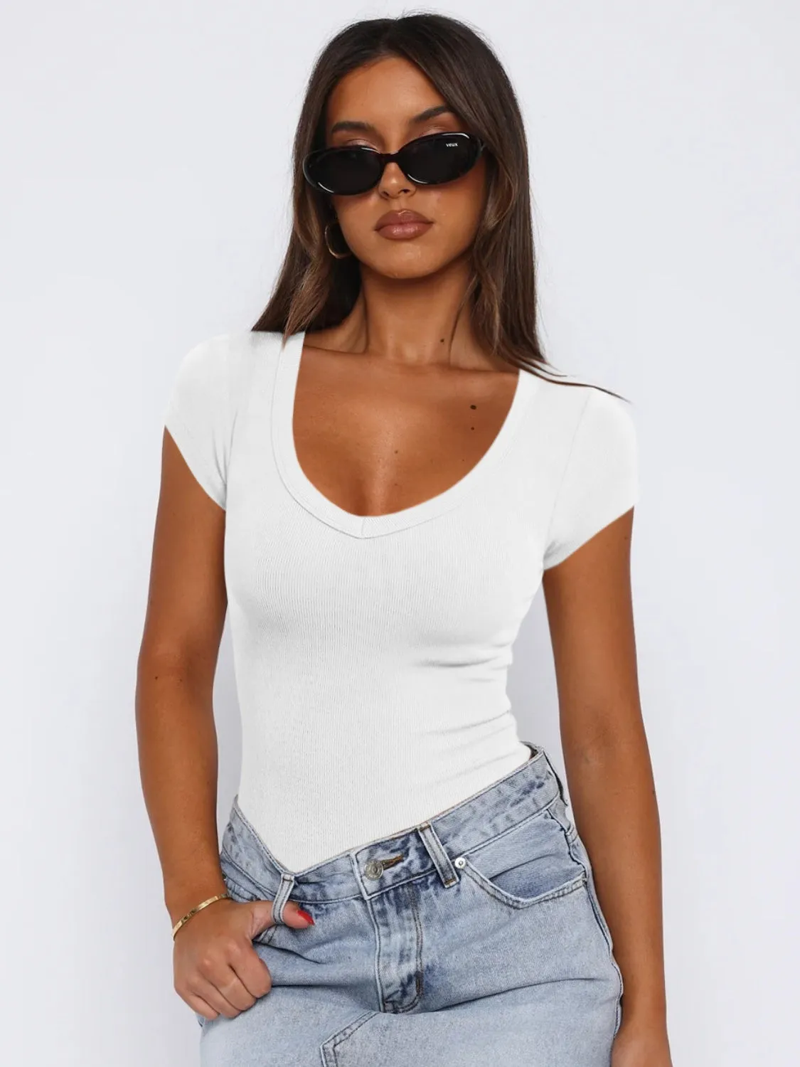 Scoop Neck Cap Sleeve T-Shirt - ONLINE ONLY - 7-10 DAY SHIPPING