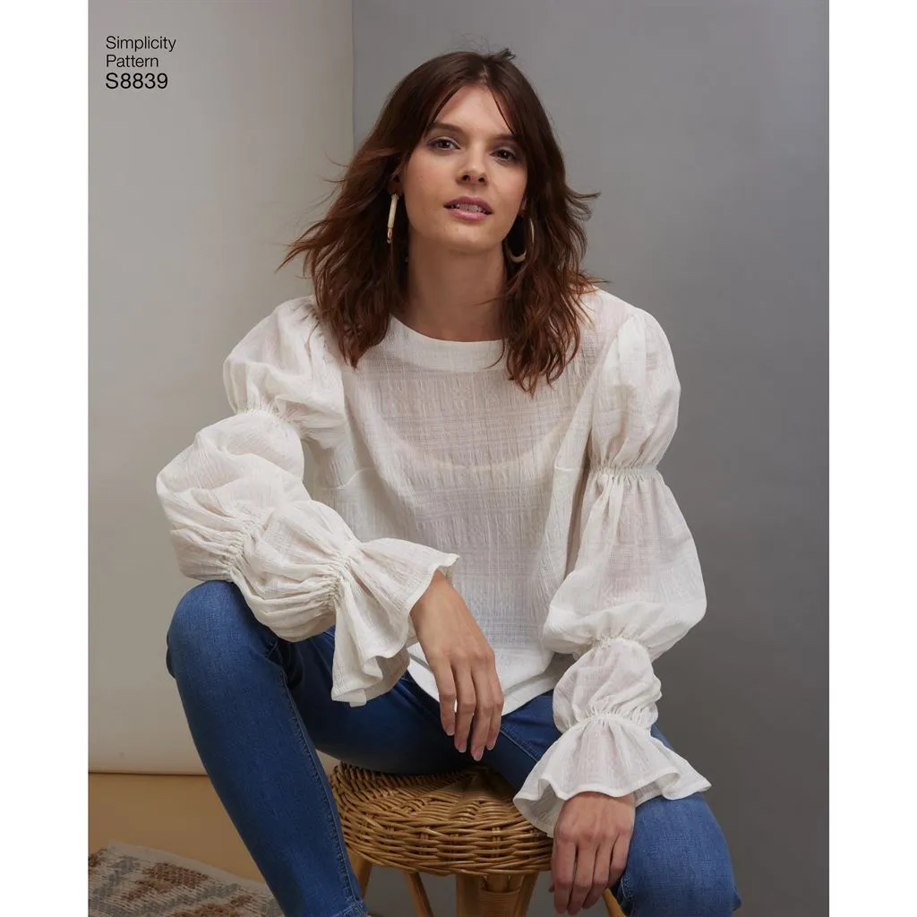 Simplicity Pattern S8839 Misses' Pullover Tunic or Tops 8839