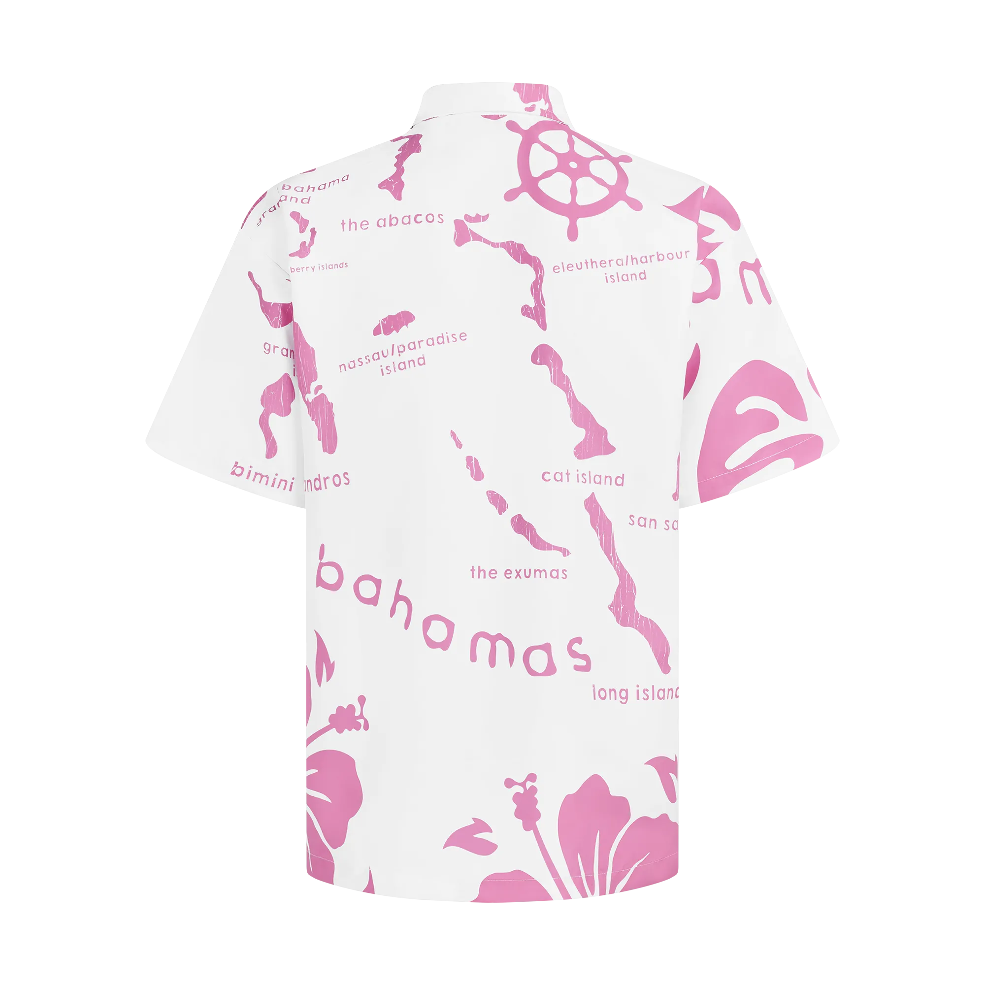 THE ARCHIPELAGO BUTTON UP- WHITE & PINK