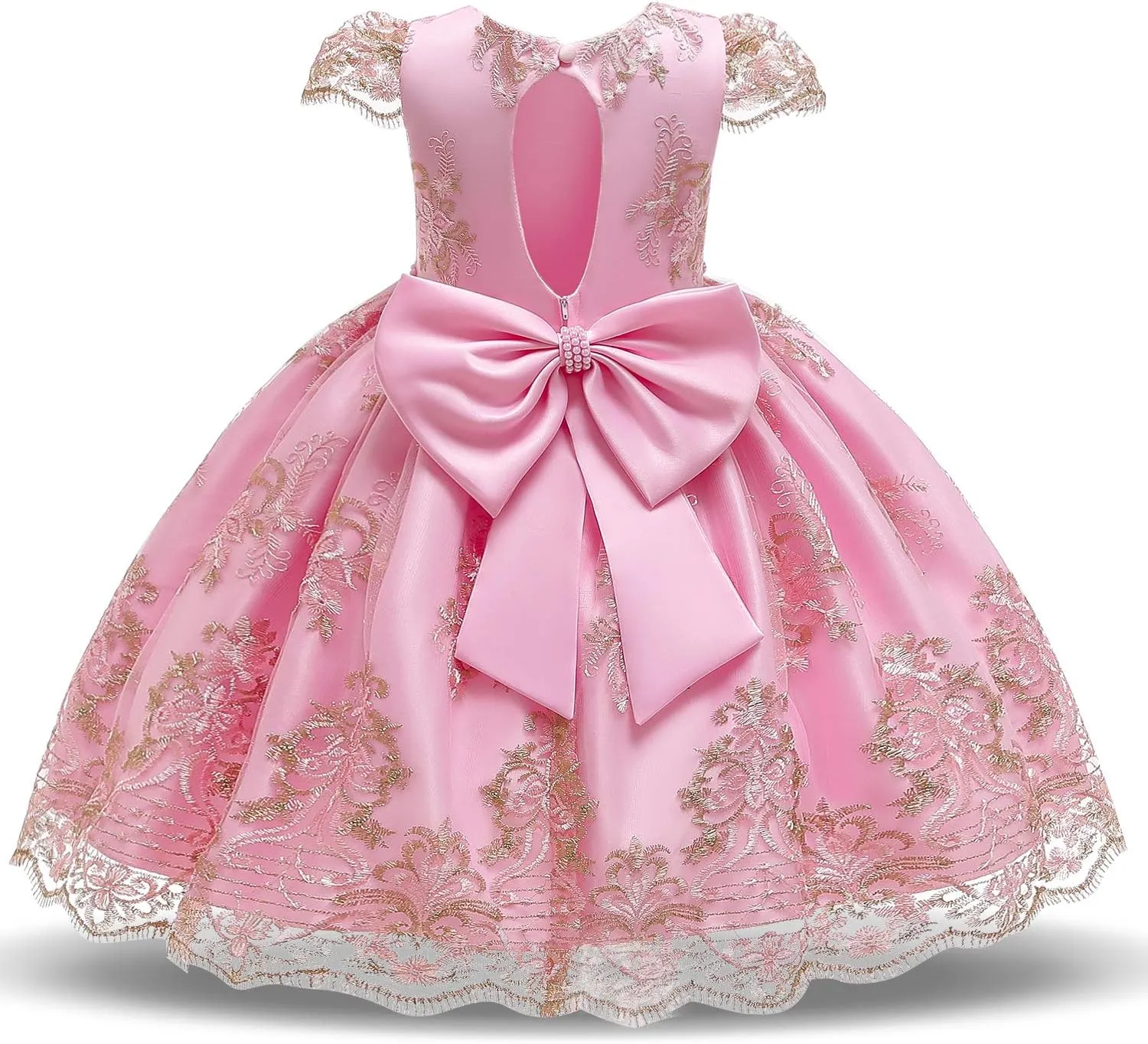TTYAOVO Flower Girl Dress Princess Birthday Party Wedding Gown