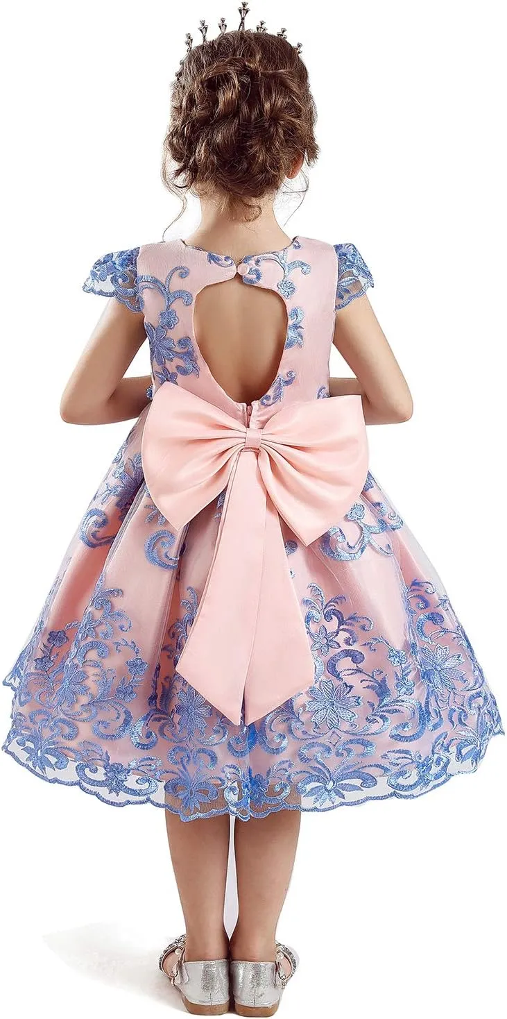 TTYAOVO Flower Girl Dress Princess Birthday Party Wedding Gown
