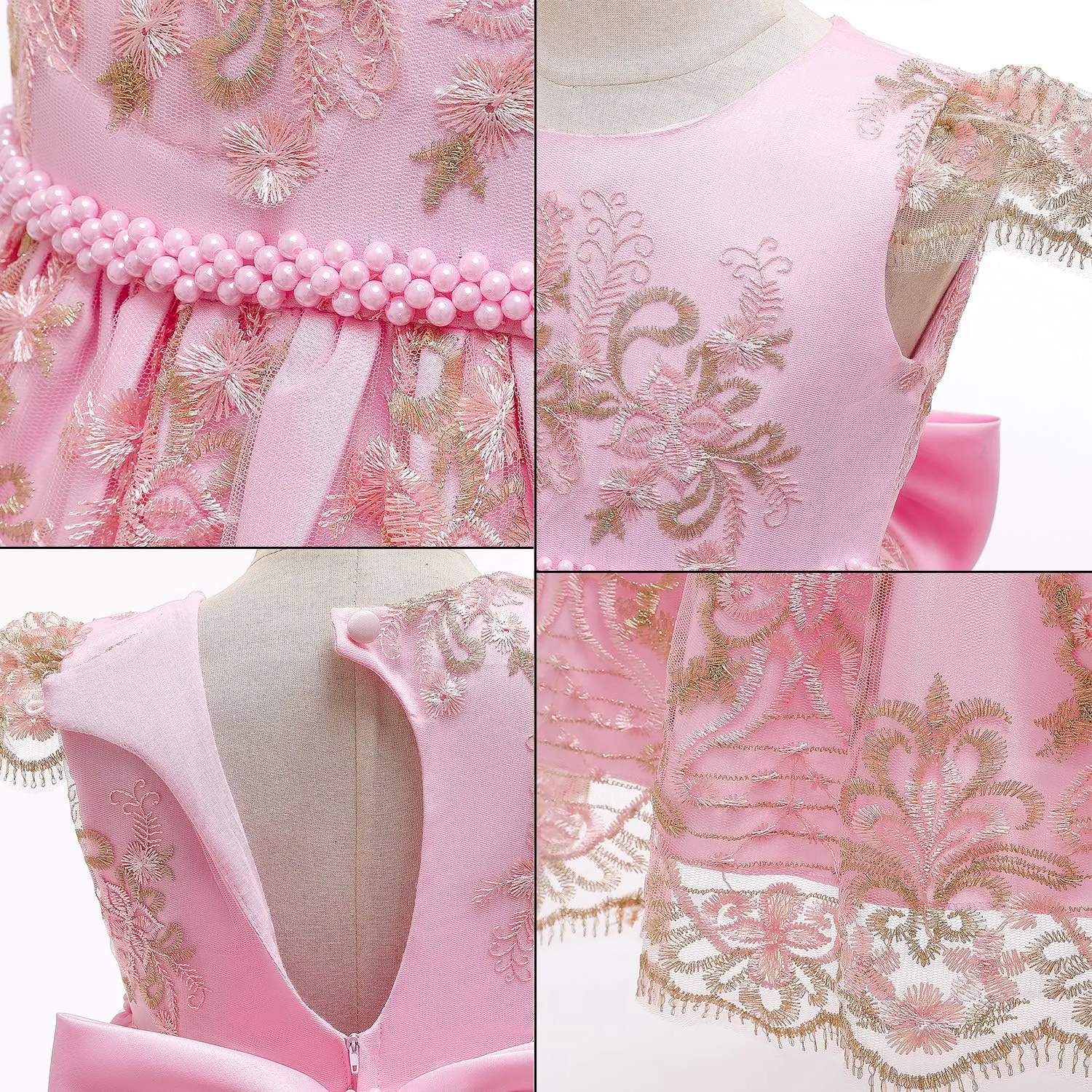 TTYAOVO Flower Girl Dress Princess Birthday Party Wedding Gown