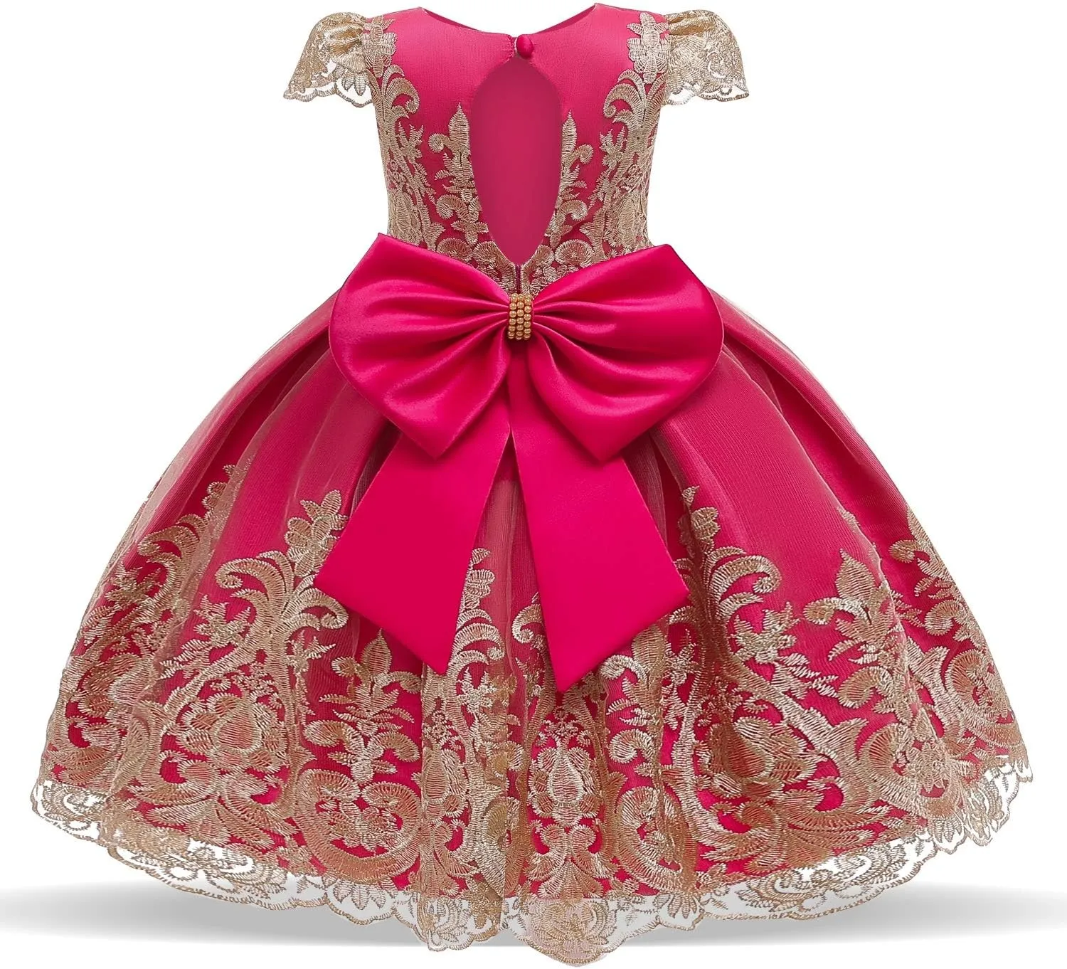 TTYAOVO Flower Girl Dress Princess Birthday Party Wedding Gown