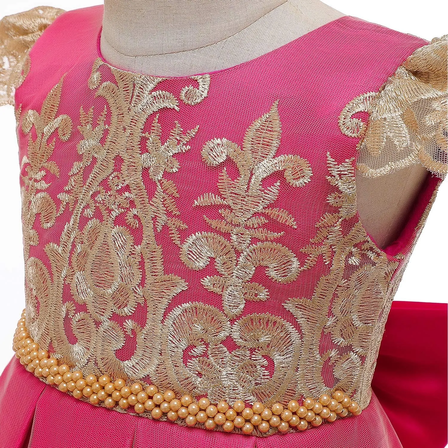 TTYAOVO Flower Girl Dress Princess Birthday Party Wedding Gown
