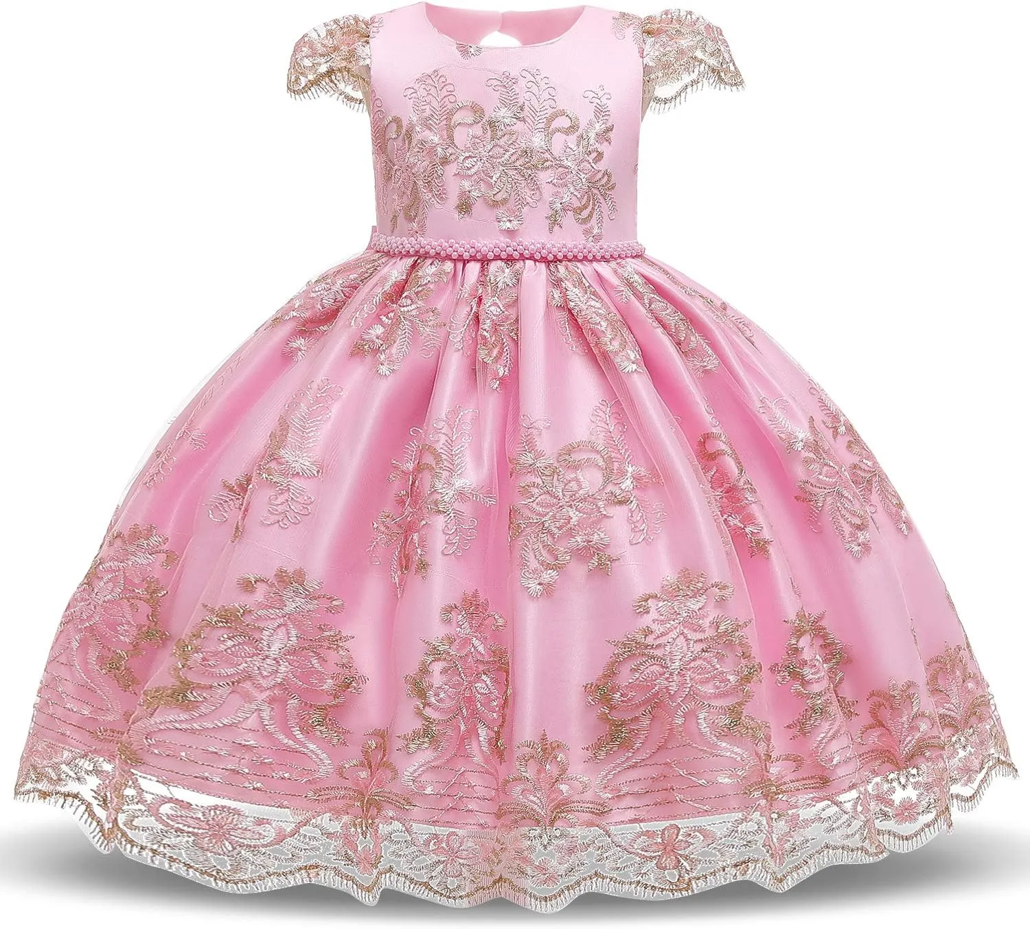 TTYAOVO Flower Girl Dress Princess Birthday Party Wedding Gown
