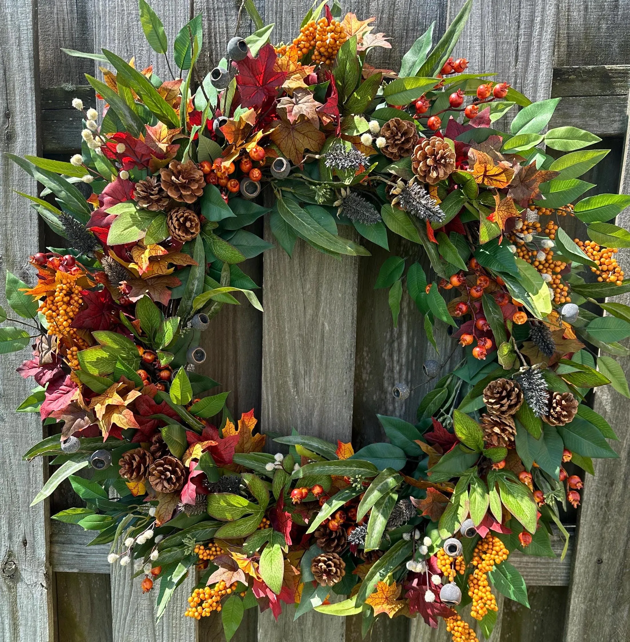 Vibrant Autumn Harvest Wreath