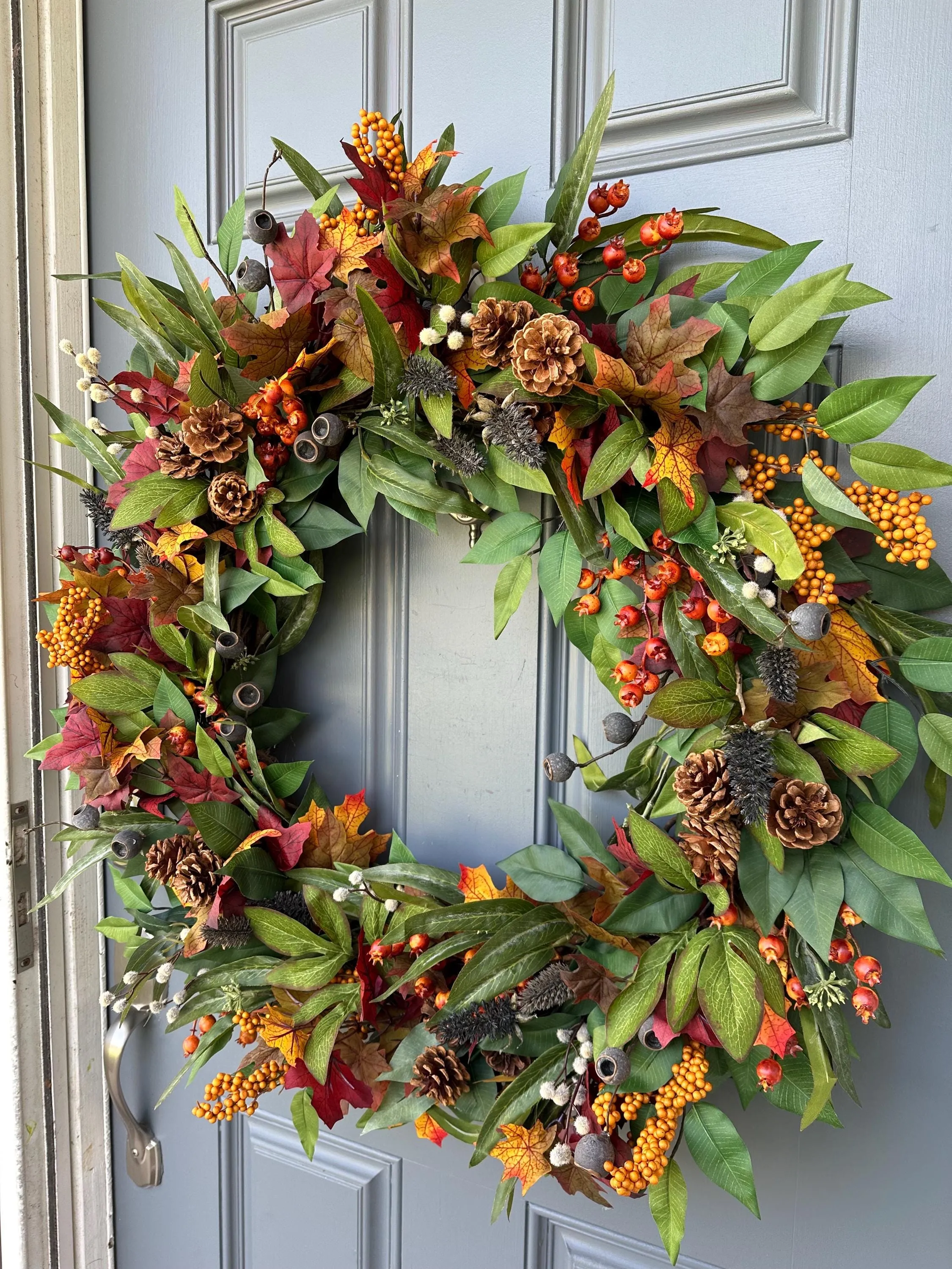 Vibrant Autumn Harvest Wreath