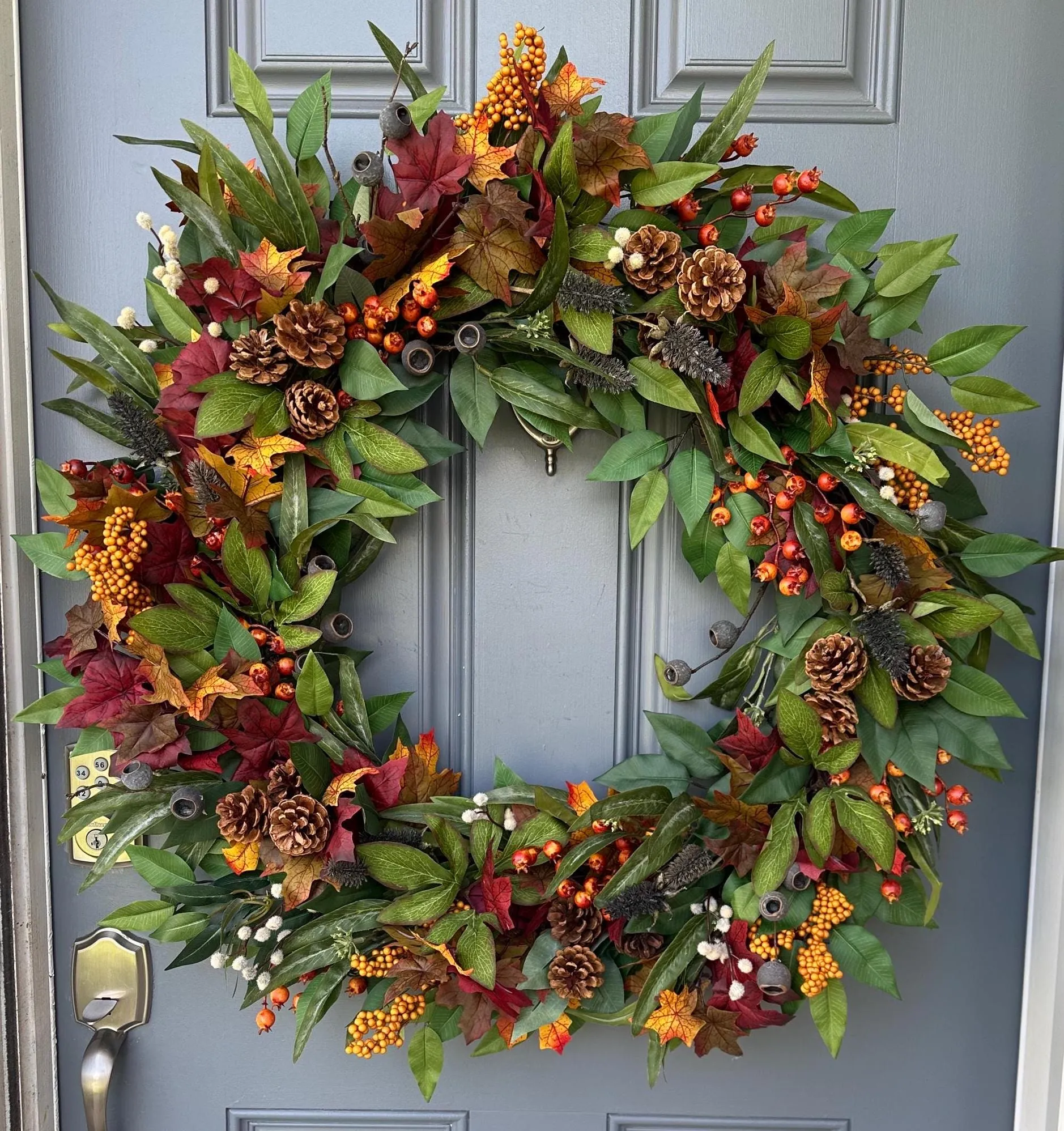 Vibrant Autumn Harvest Wreath