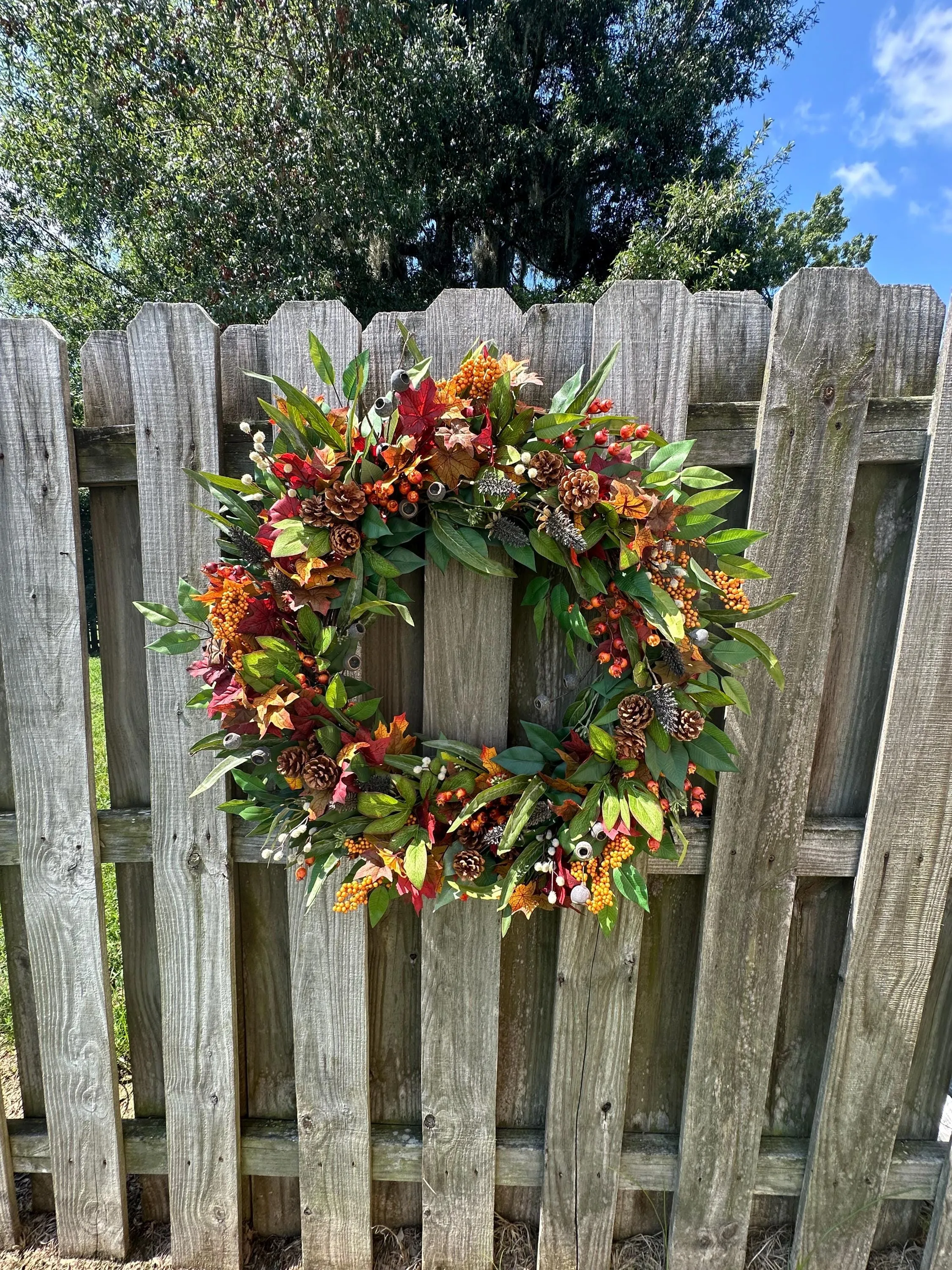 Vibrant Autumn Harvest Wreath