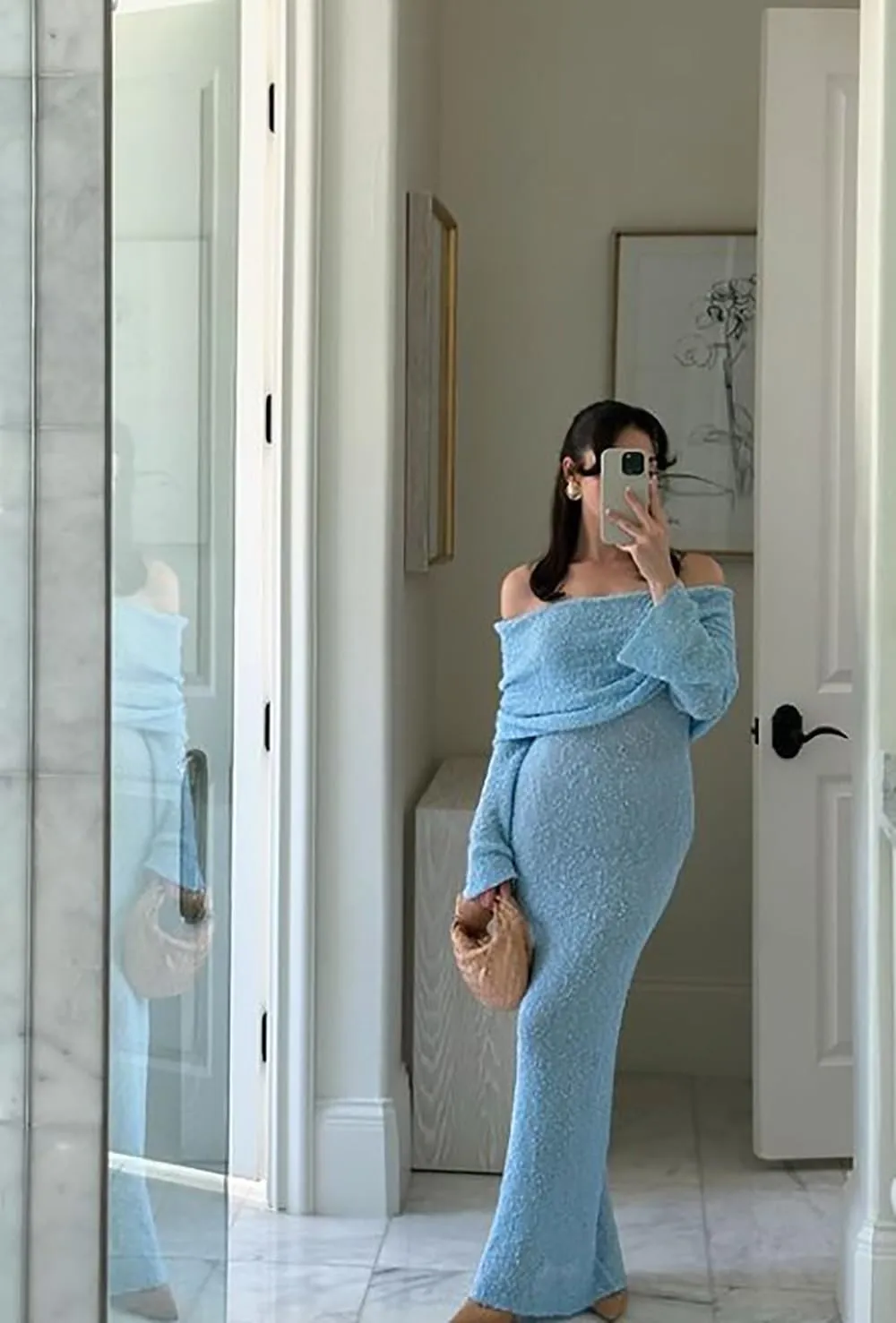 Women Sexy Off Shoulder Maxi Dress Long Sleeve Knit Crochet Bodycon Ruched Mesh Beach Vacation Party Sweater Dresses
