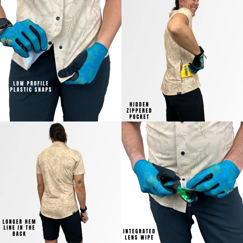 Women's Catalyst Mountain Bike Button-Down Shirt | Rhodo Tan