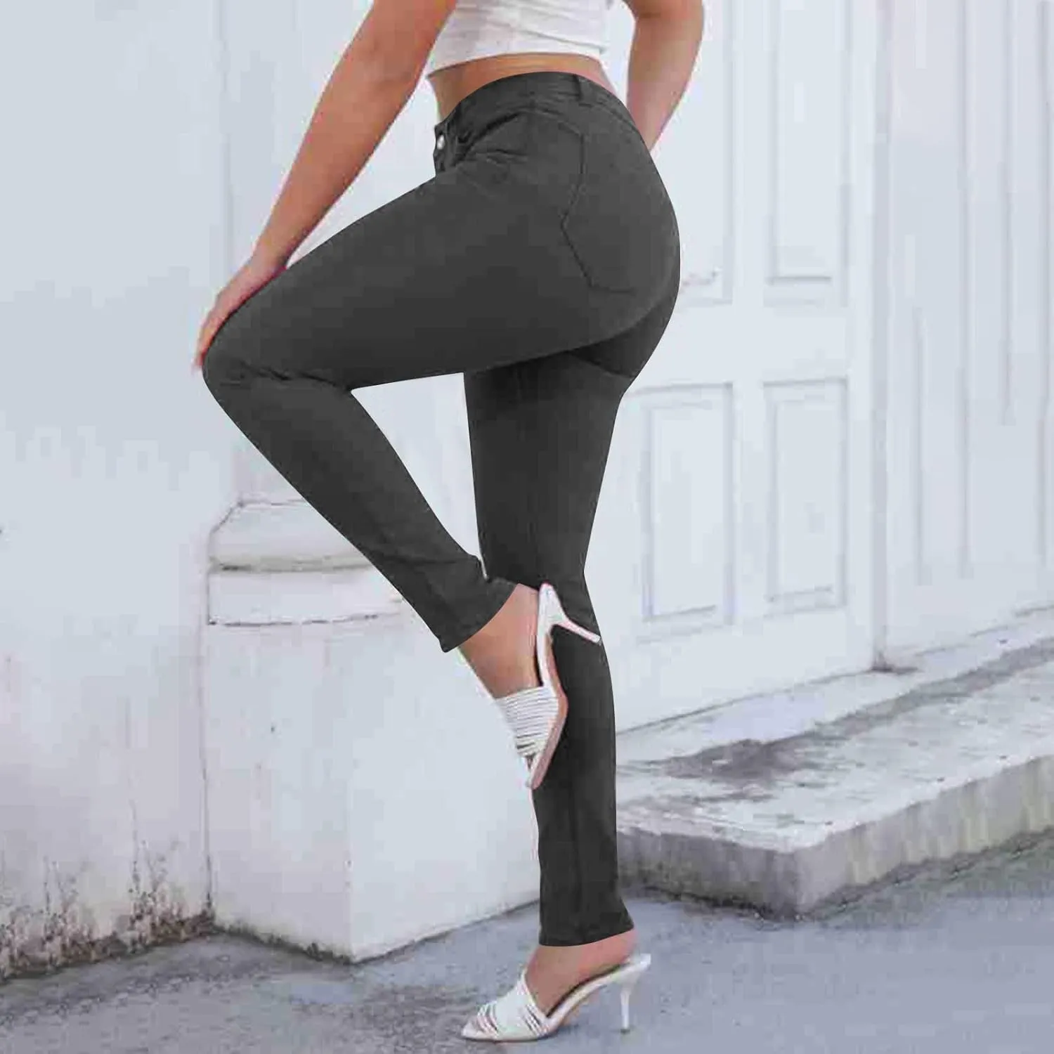 Womens Classic Jean Pants High Waisted Skinny Stretch Butt Lifting Jeans Trendy Slim Fit Denim Pants with Pockets