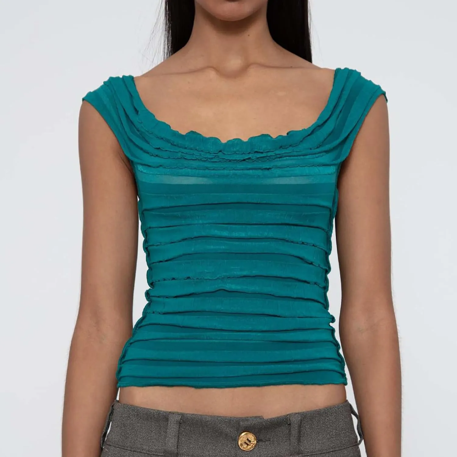 Women's Summer Crop Tops Sleeveless Smocked Shirts Solid Color Sexy Backless Going Out Tank Tee Trendy Y2K Outfits