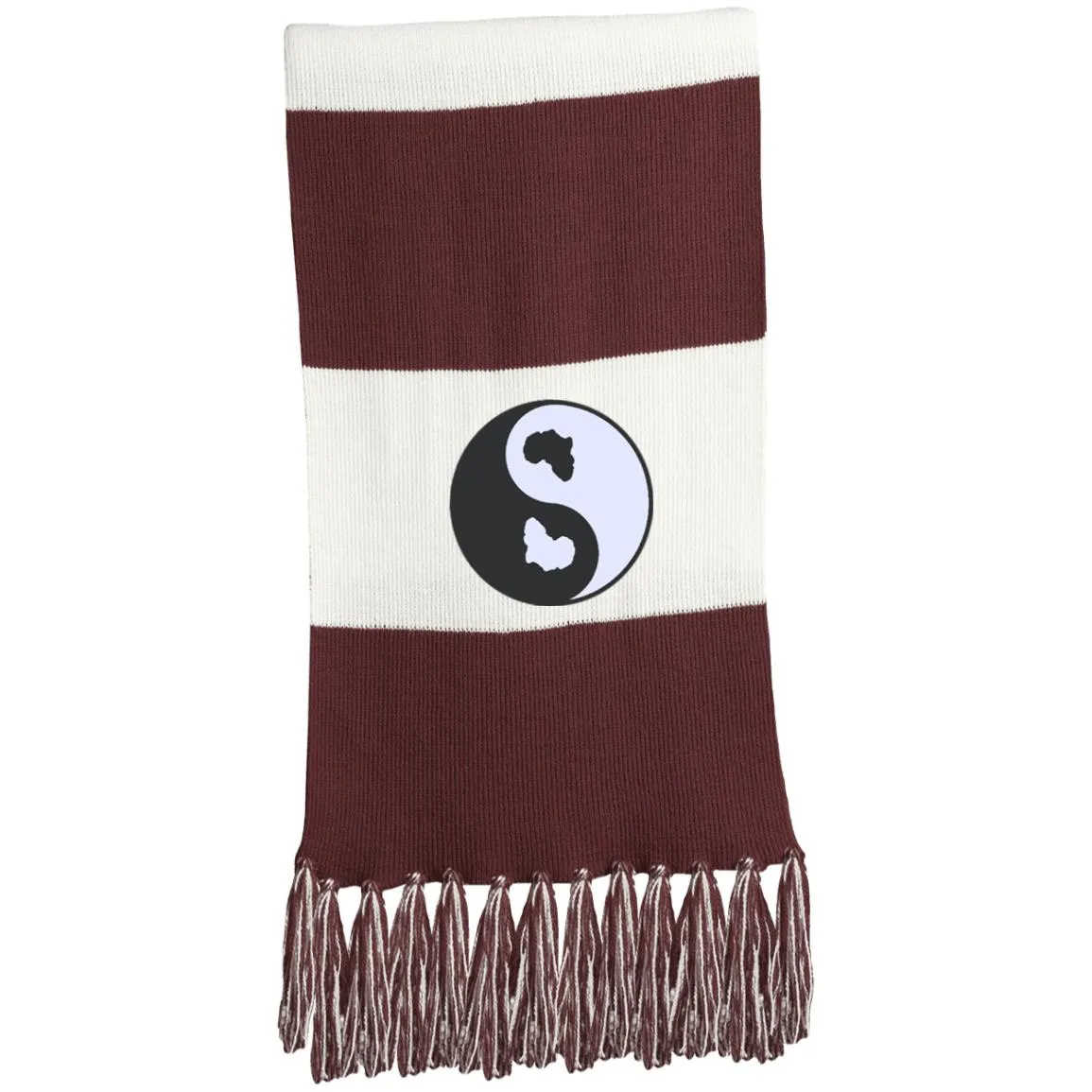 Ying Yang KMT Fringed Scarf