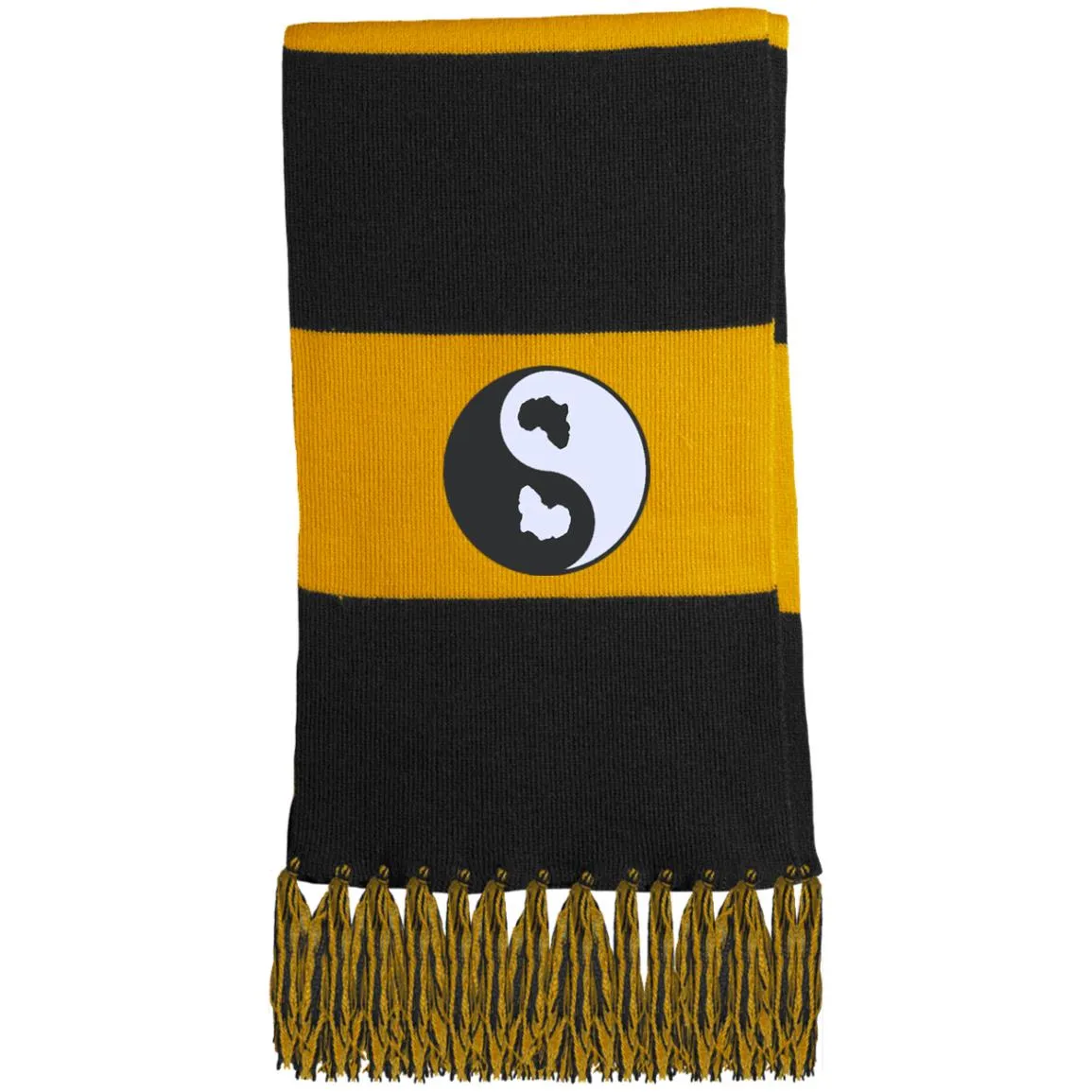 Ying Yang KMT Fringed Scarf