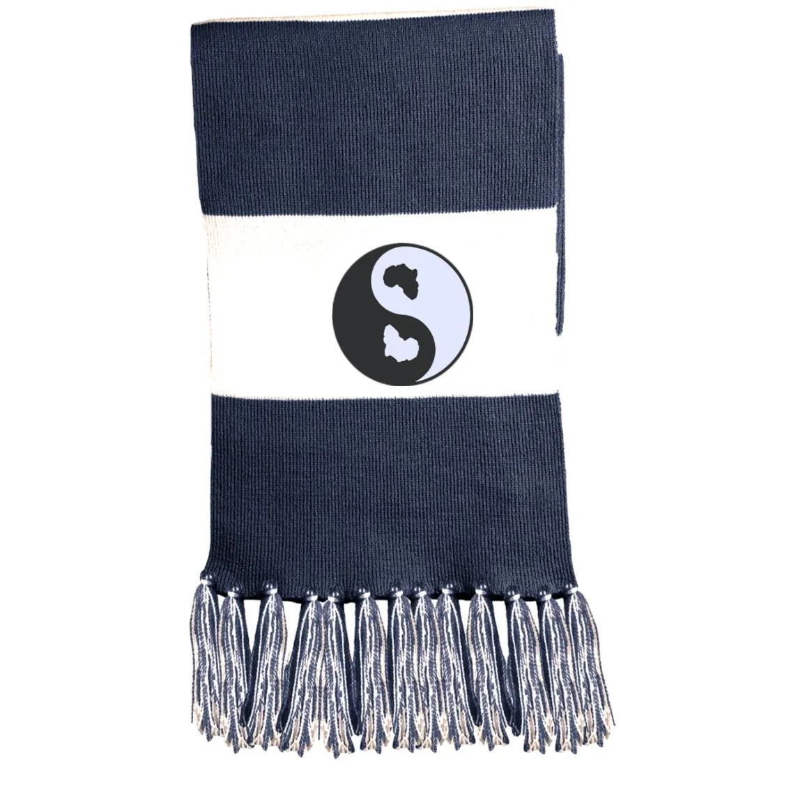 Ying Yang KMT Fringed Scarf