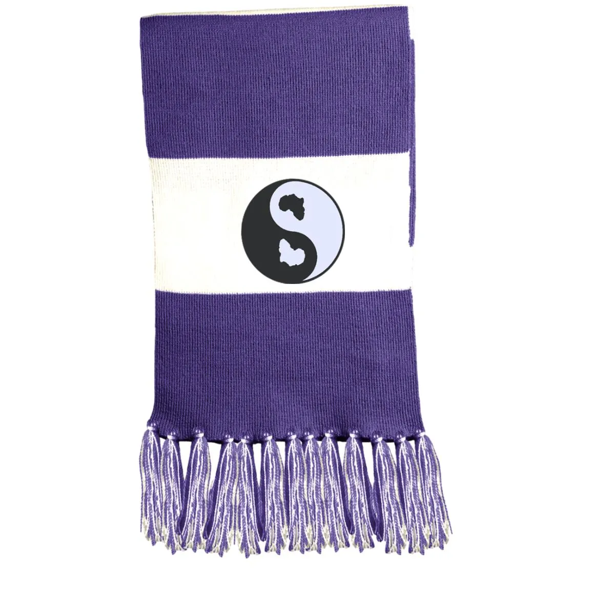 Ying Yang KMT Fringed Scarf