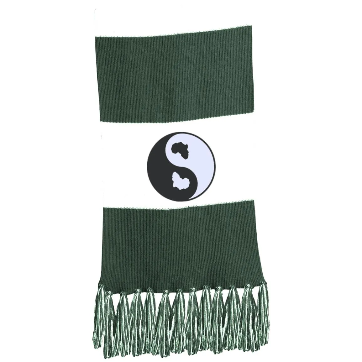 Ying Yang KMT Fringed Scarf